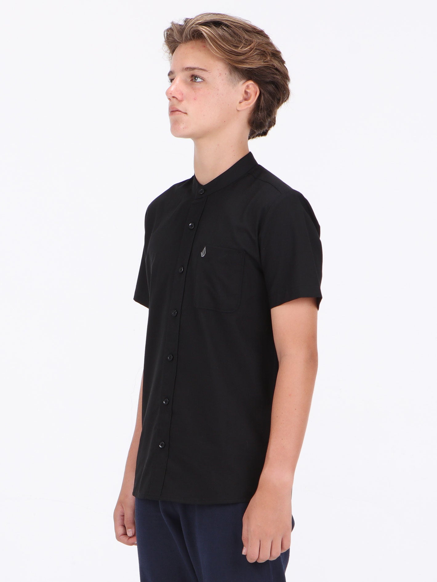 Volcom Big Boys Grover Short Sleeve Shirt - Black
