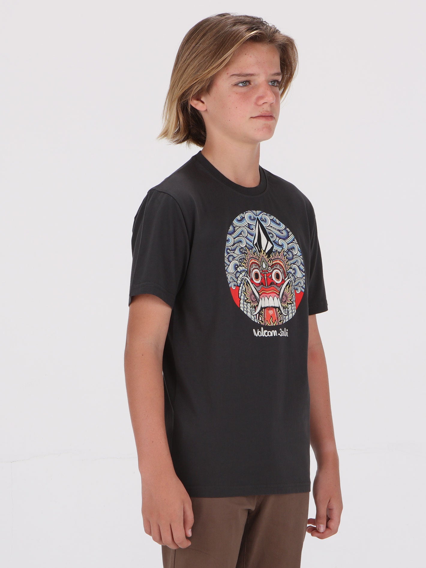 Volcom Big Boys Rangda Tee - Gun Metal