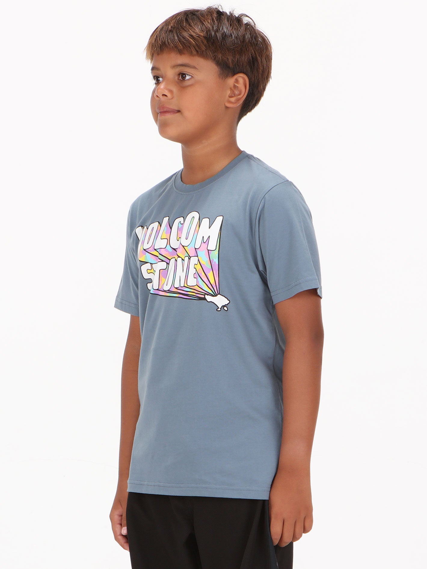 Volcom Big Boys Rainbow Tee - Blue Mirage