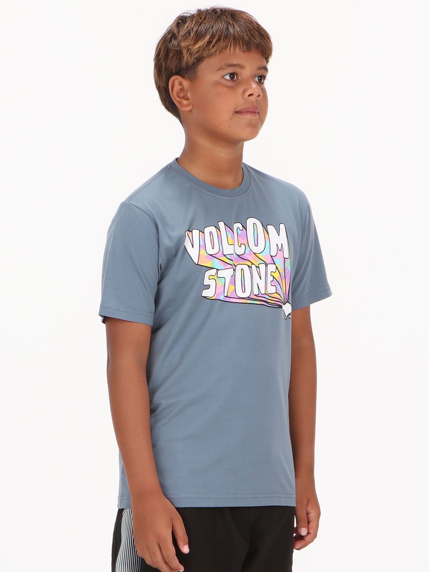 Volcom Big Boys Rainbow Tee - Blue Mirage