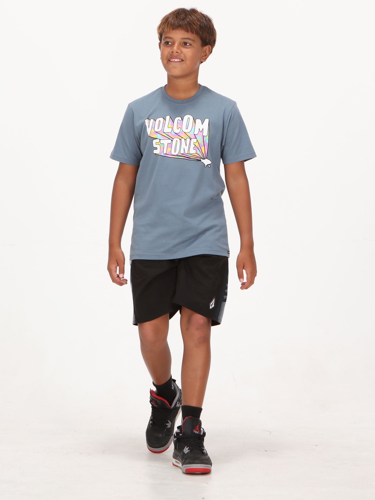 Volcom Big Boys Rainbow Tee - Blue Mirage