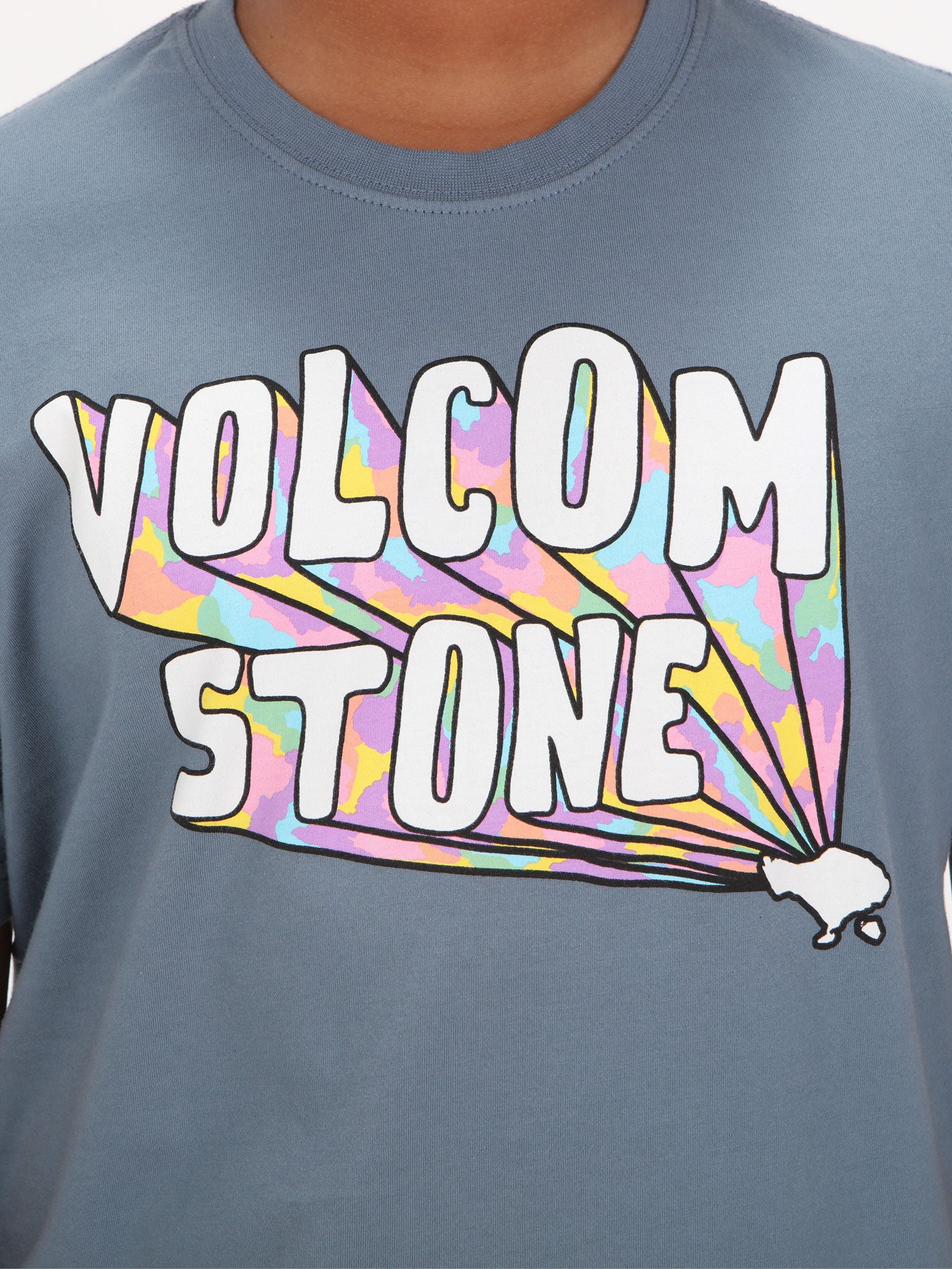 Volcom Big Boys Rainbow Tee - Blue Mirage