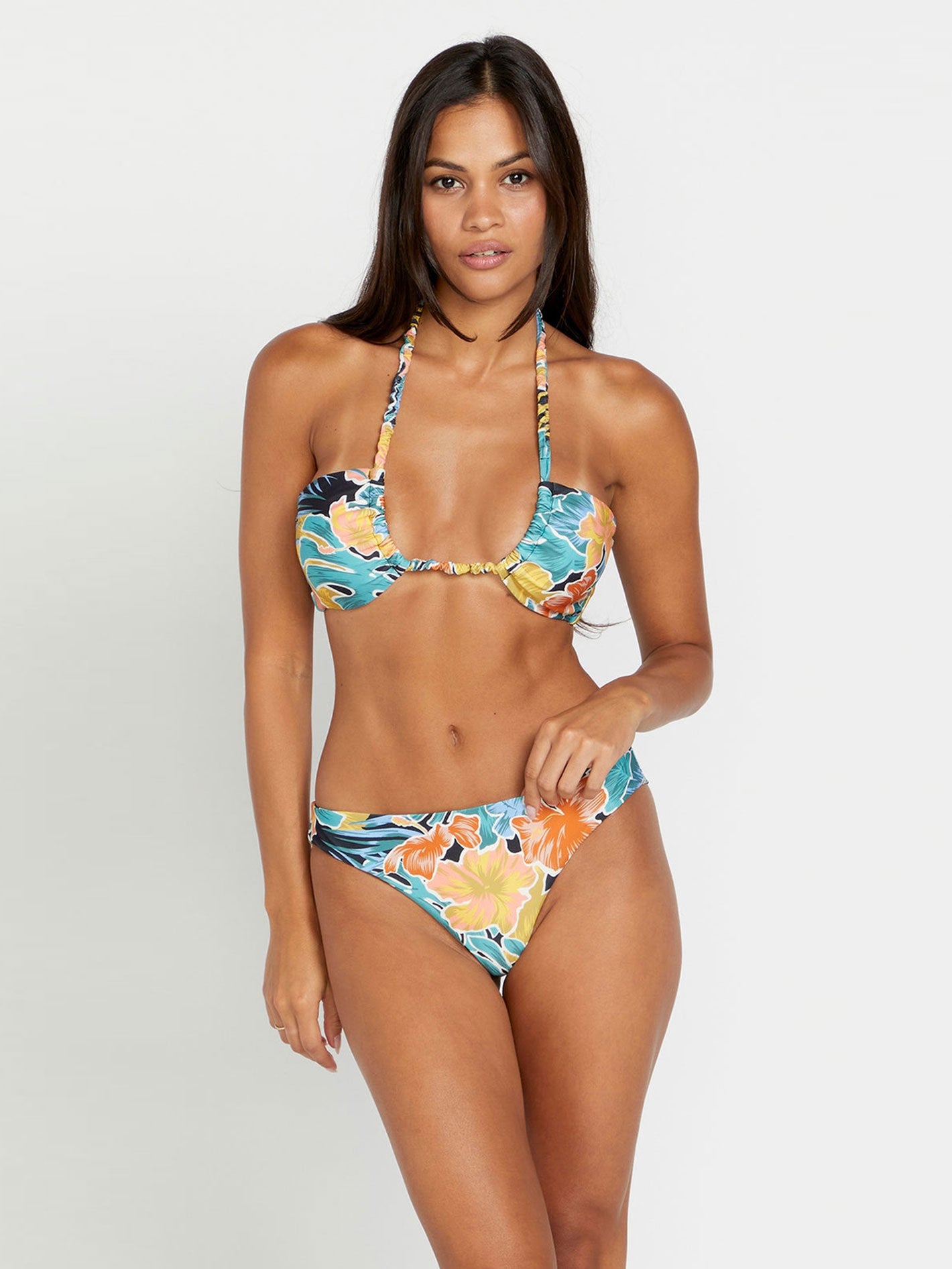 Volcom Take It Easy Bandeau Bikini Top - Multi