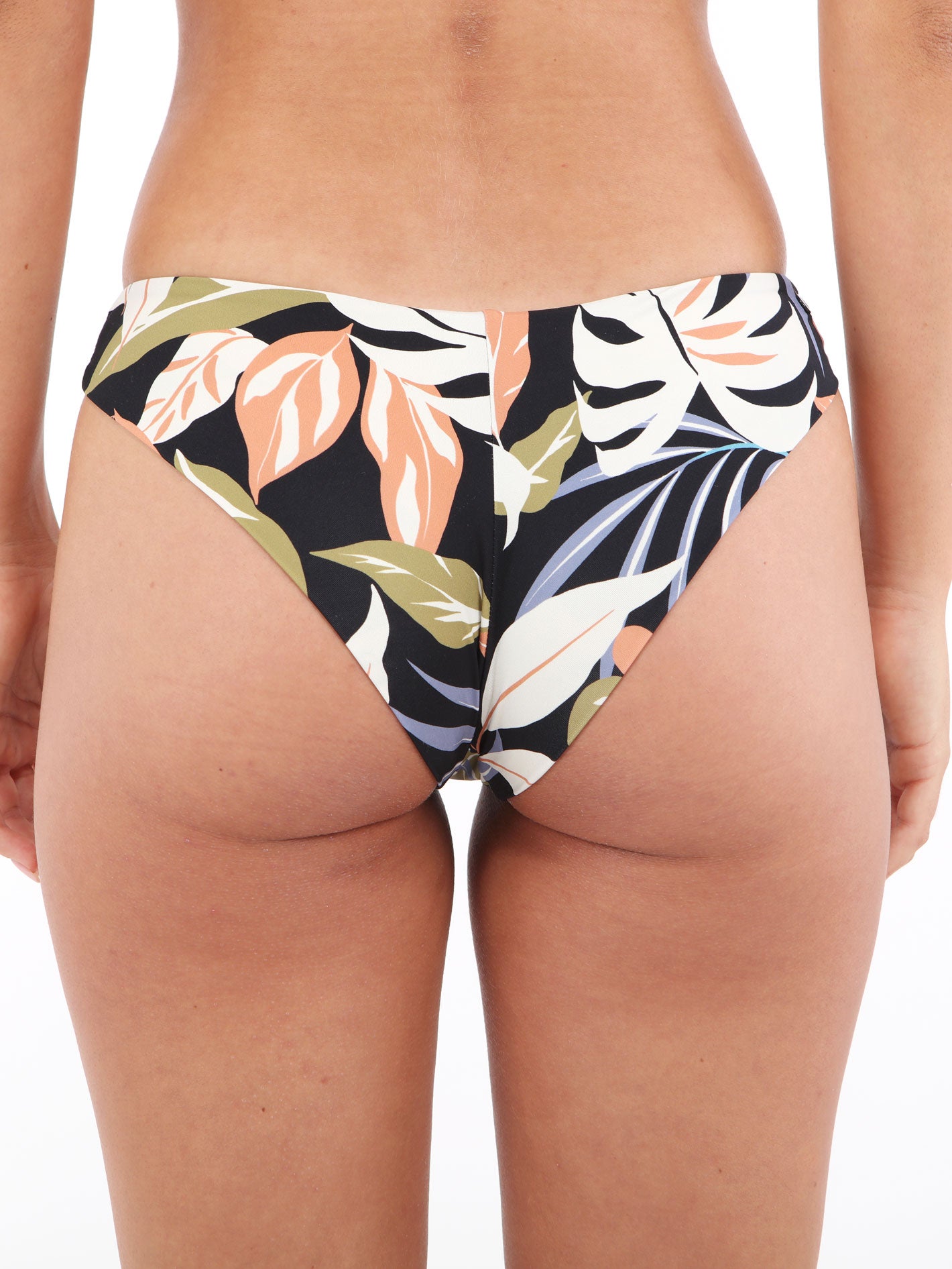 Volcom Distant Tropic Hipster Cheekini Bikini Top - Black Multi