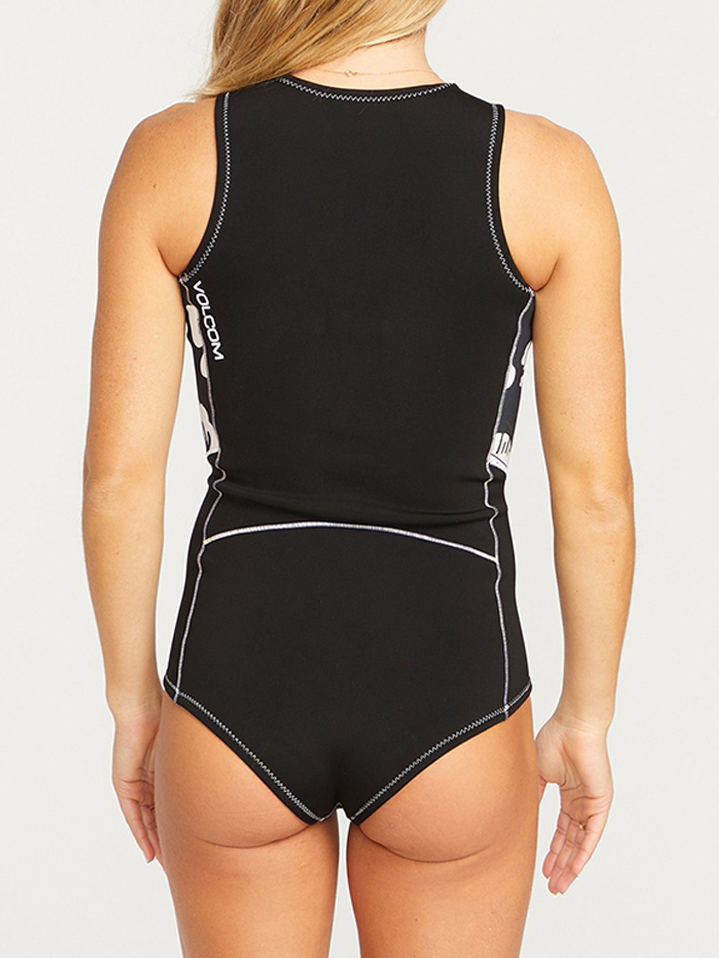 Volcom 1mm Front Zip Short John One Piece - Black