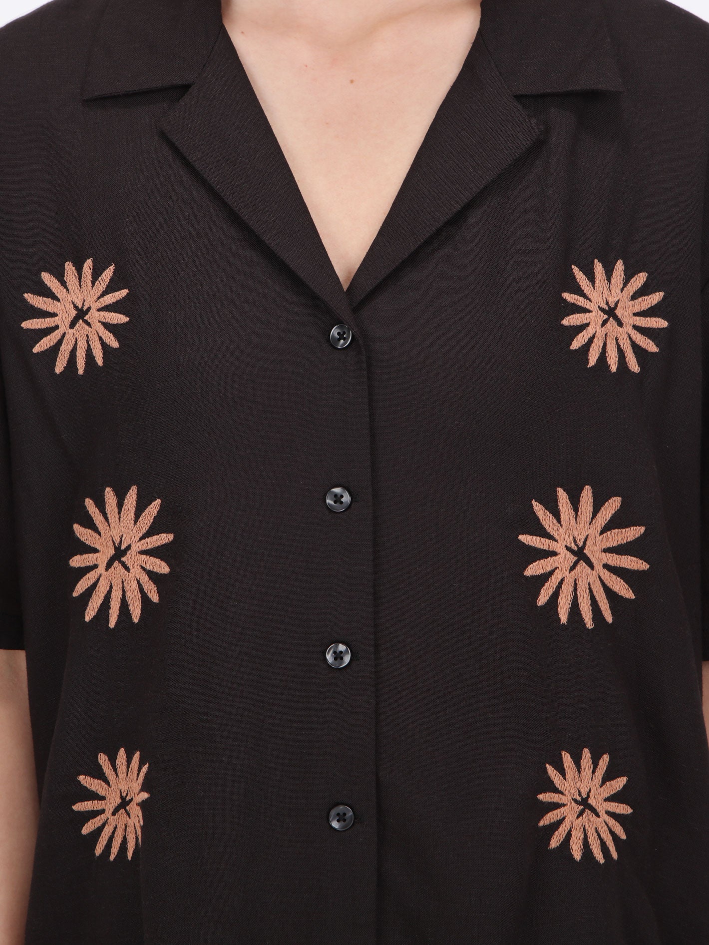Volcom Emb Midnite Ramble Top  - Vintage Black