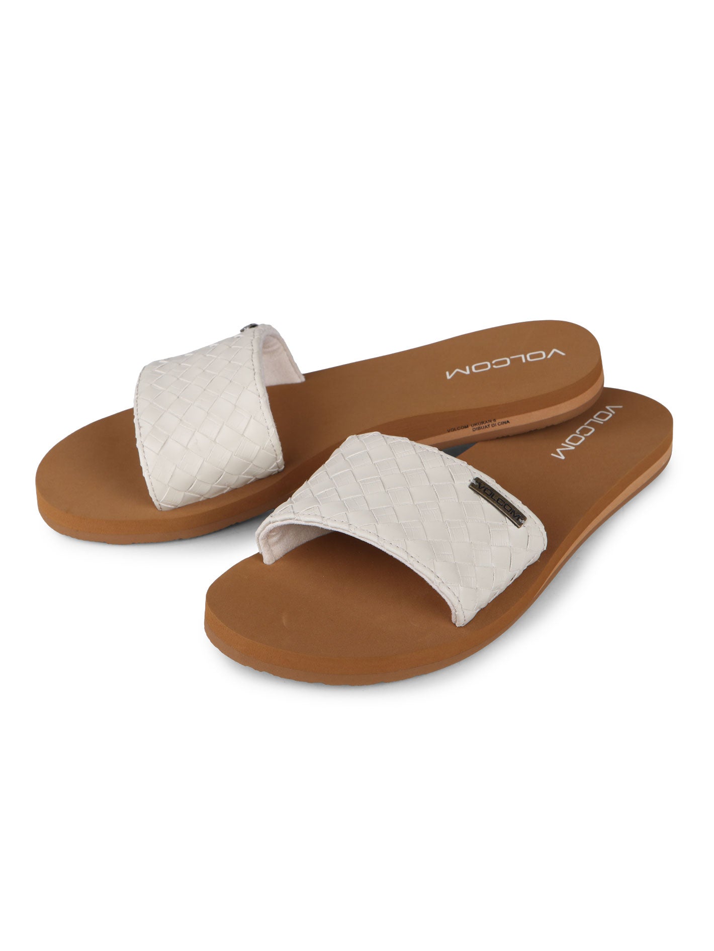 Volcom Simple Slide Braid Sandals - Cream