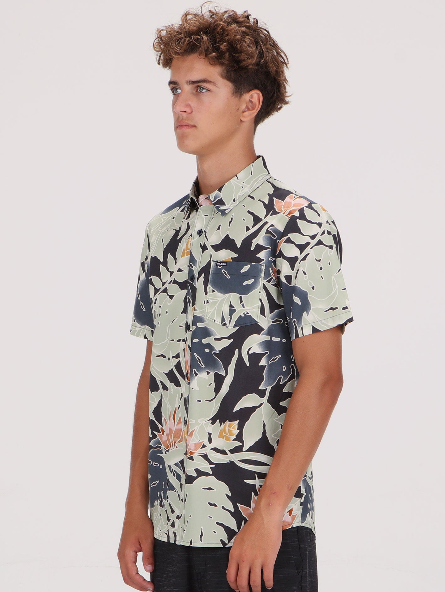 Volcom Warbler Short Sleeve Shirt - Asphalt Black