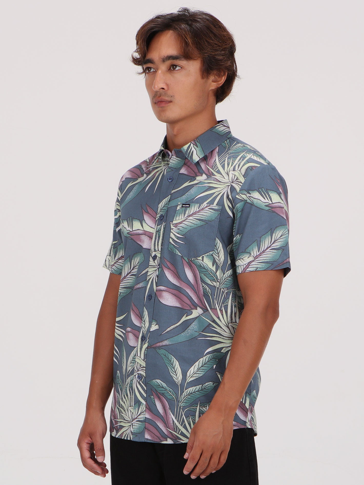 Volcom Warbler Short Sleeve Shirt - Dark Slate