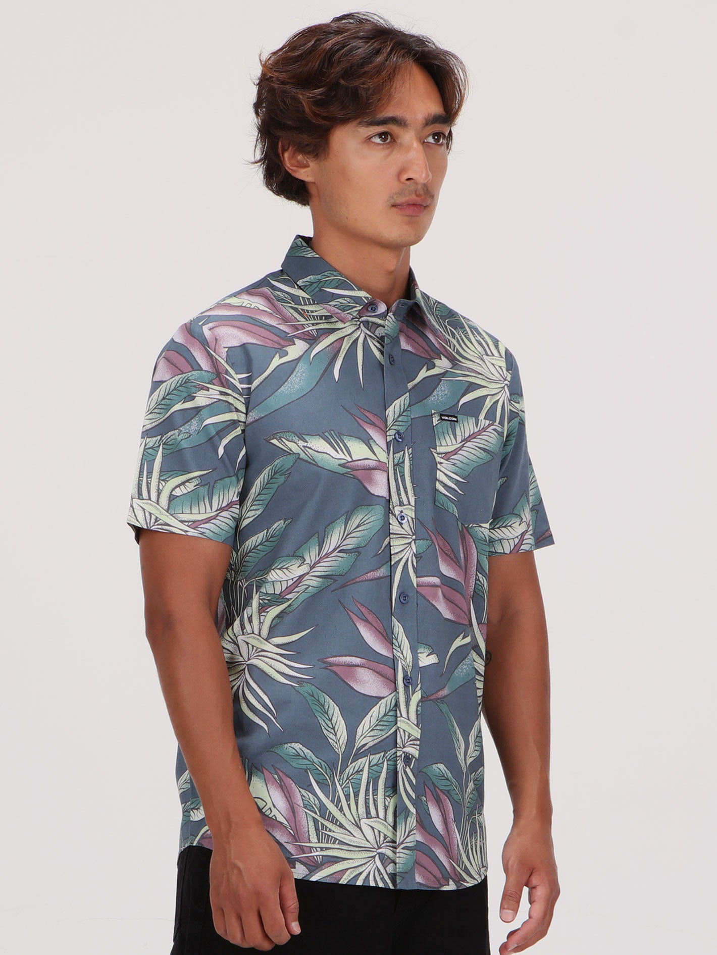 Volcom Warbler Short Sleeve Shirt - Dark Slate