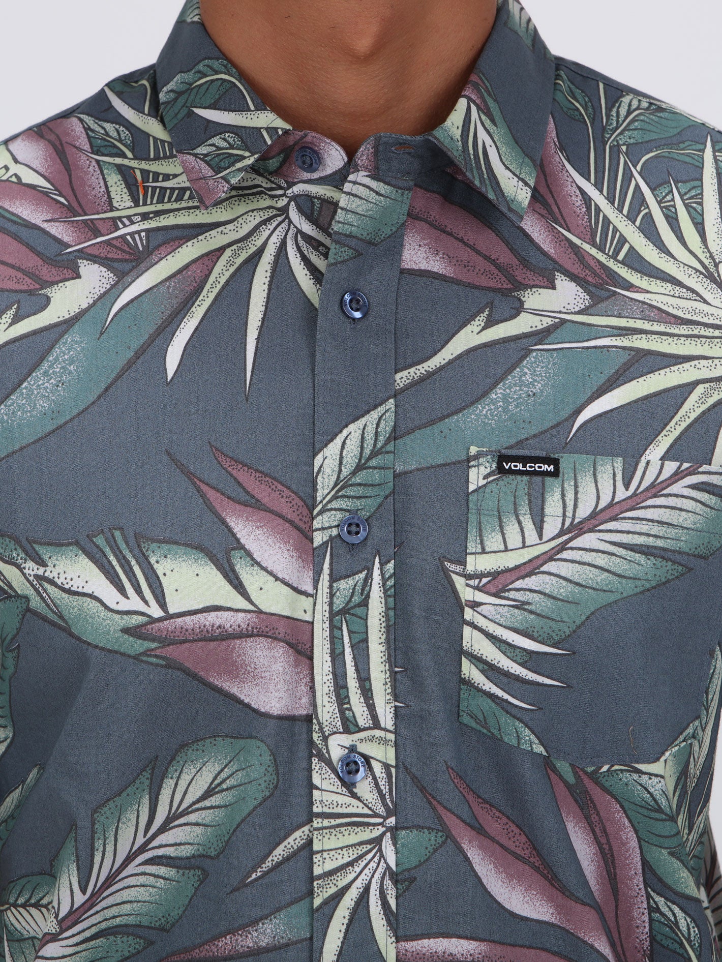 Volcom Warbler Short Sleeve Shirt - Dark Slate