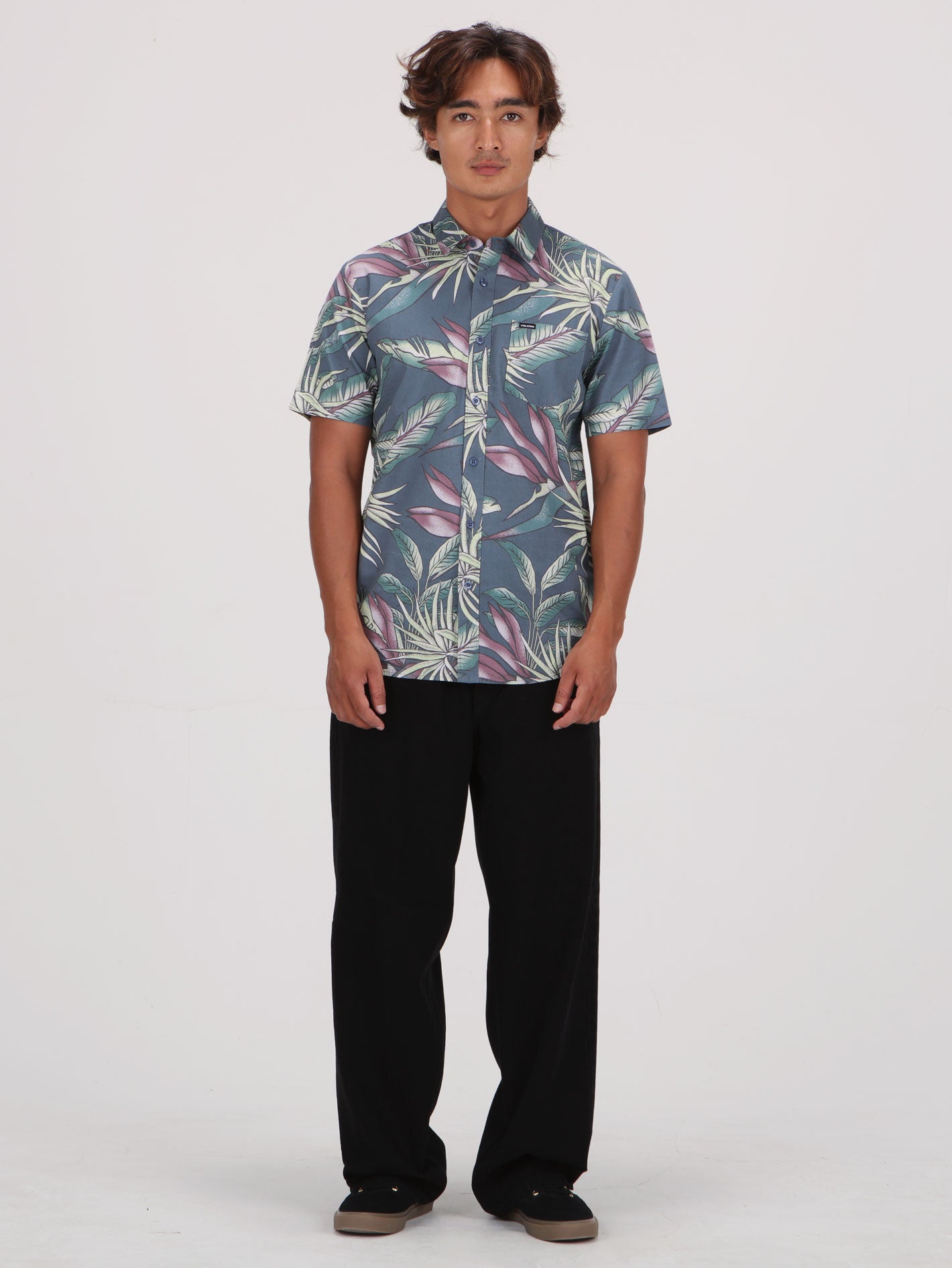 Volcom Warbler Short Sleeve Shirt - Dark Slate
