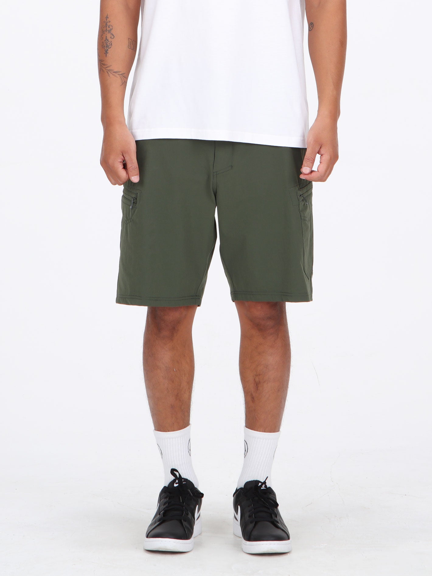 Volcom Cashed In Cargo Hybrid 20 Short - Squadron Green