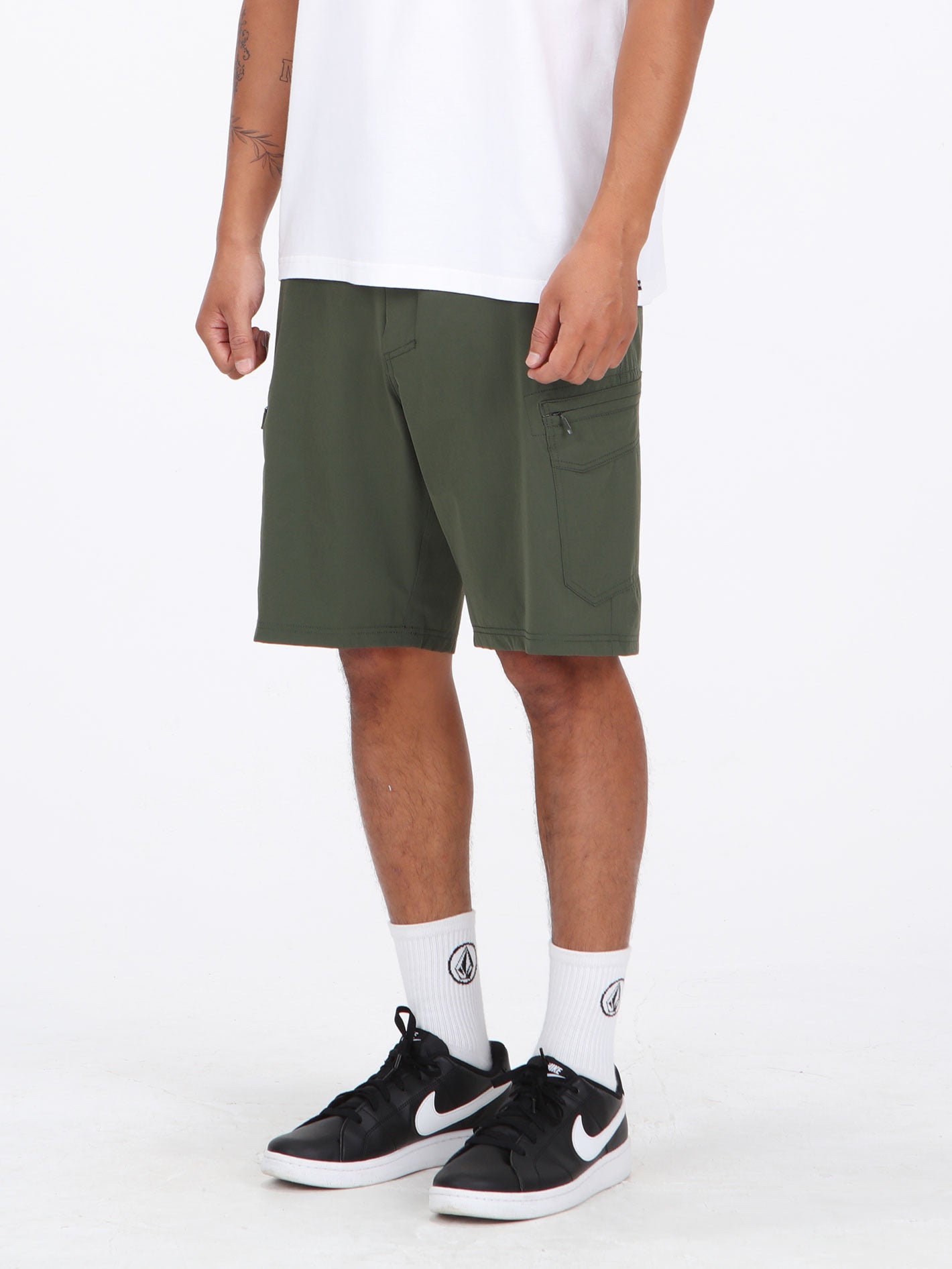 Volcom Cashed In Cargo Hybrid 20 Short - Squadron Green