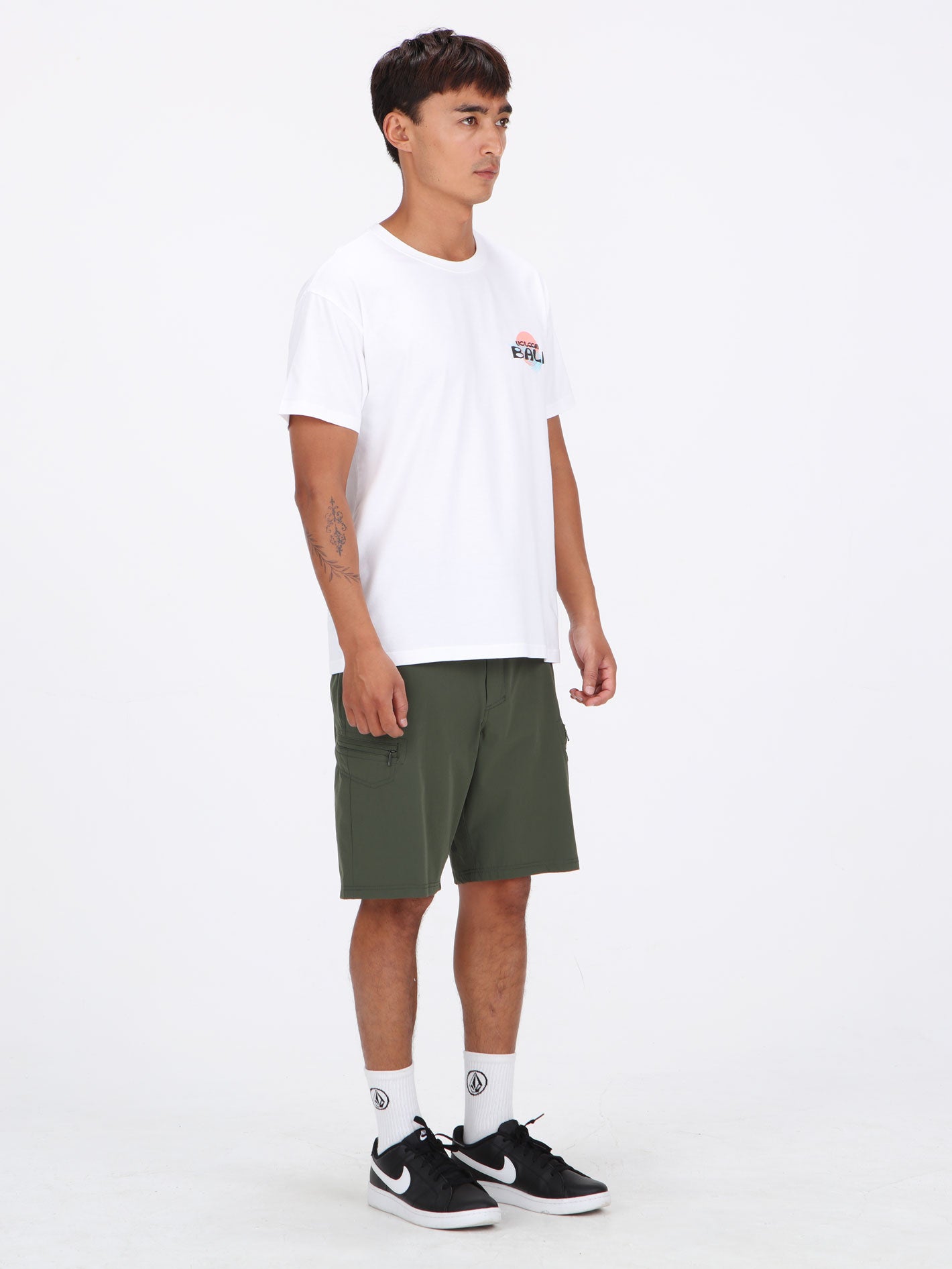 Volcom Cashed In Cargo Hybrid 20 Short - Squadron Green