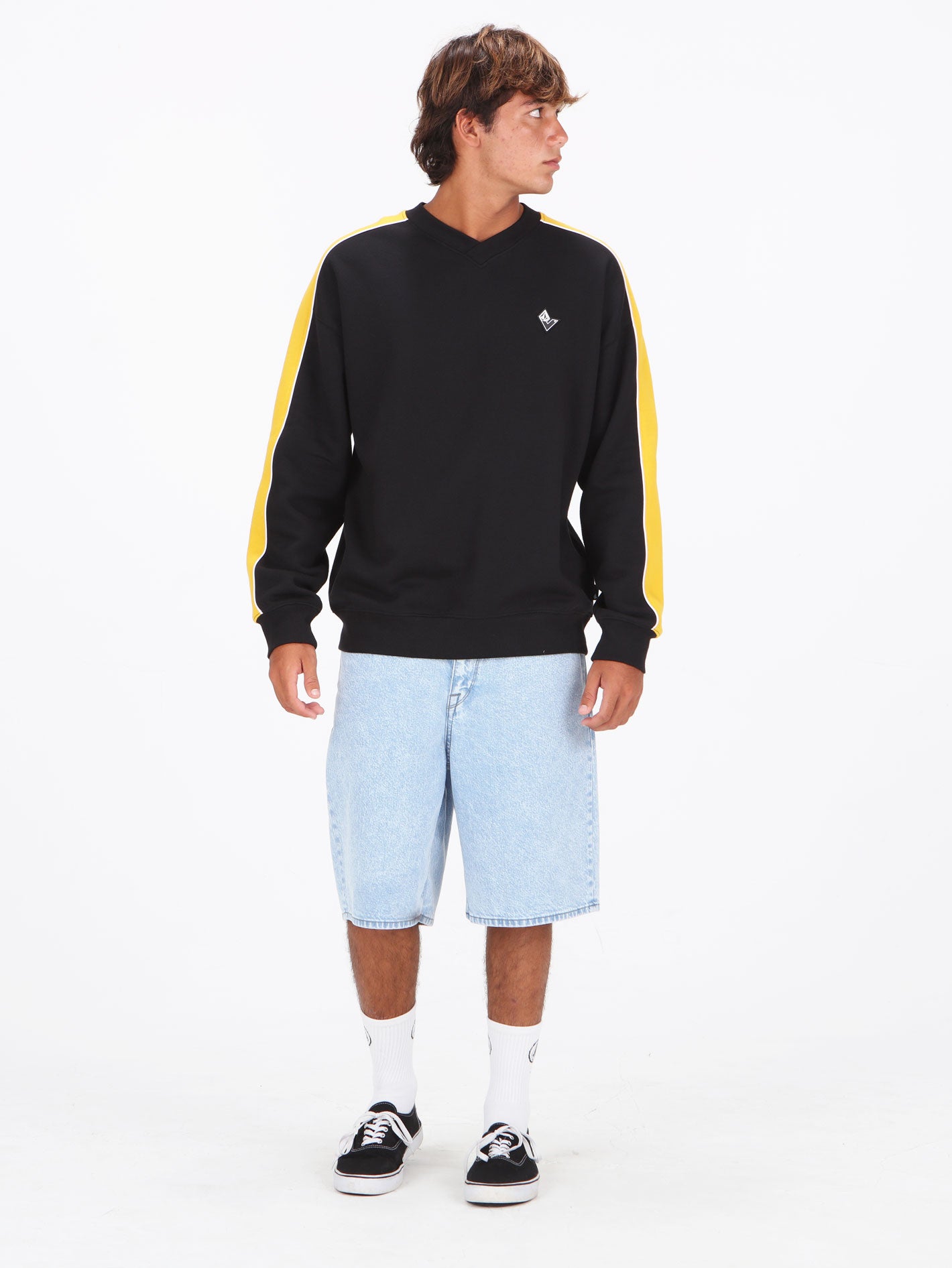 Volcom Flying Hi Crew Fleece - Antique Black