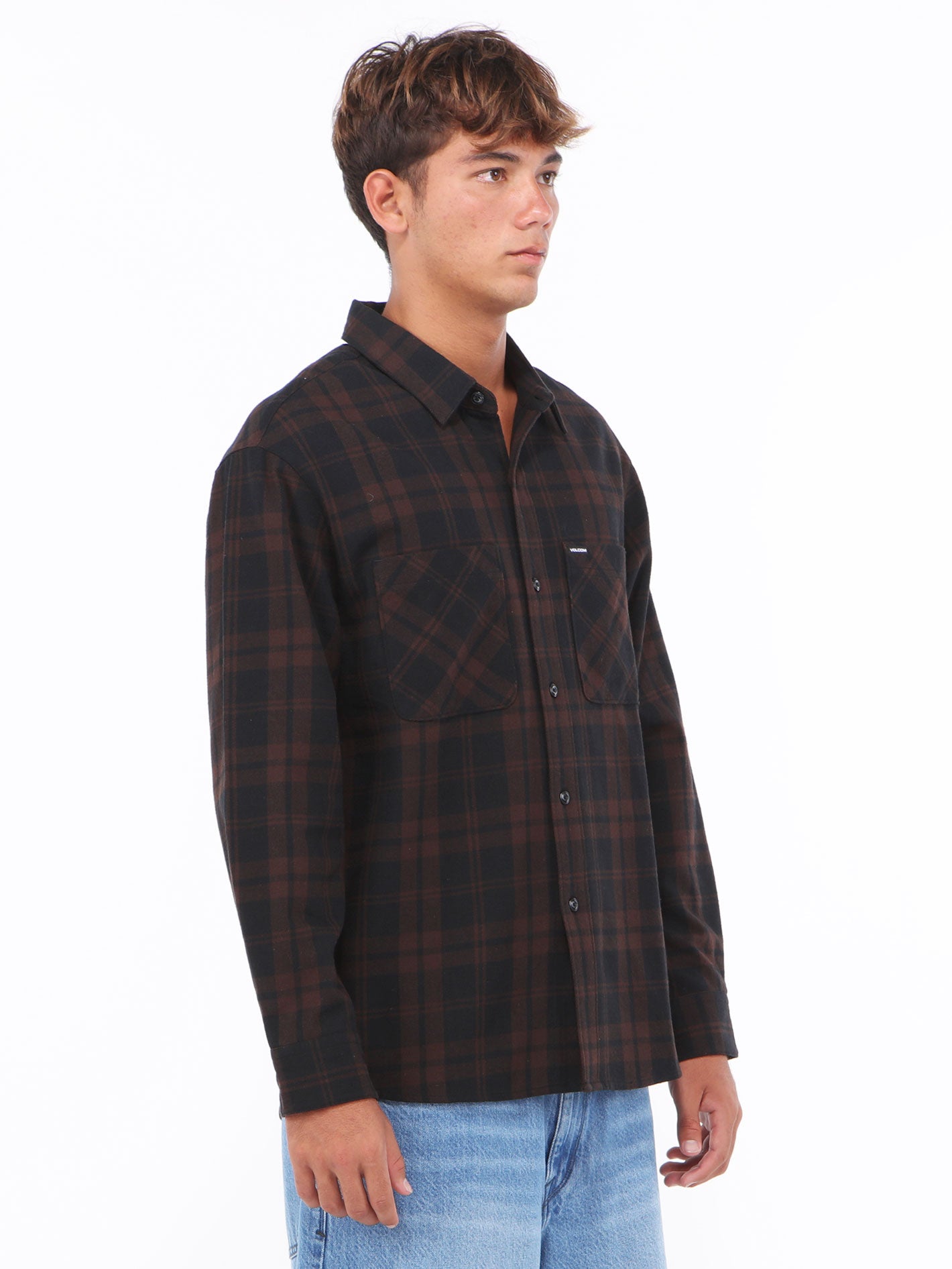 Volcom Hunkstone Long Sleeve Shirt - Cacao