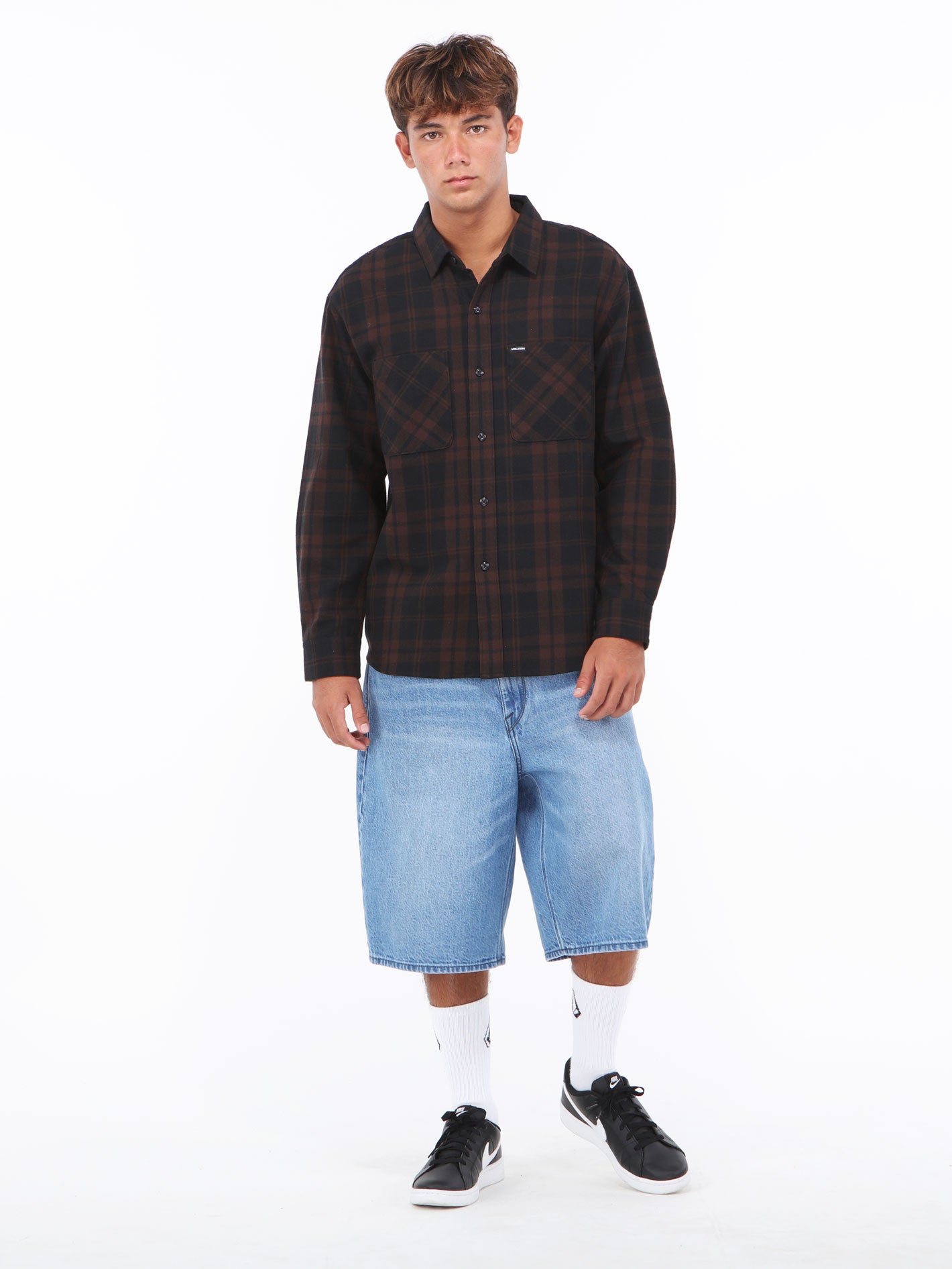 Volcom Hunkstone Long Sleeve Shirt - Cacao