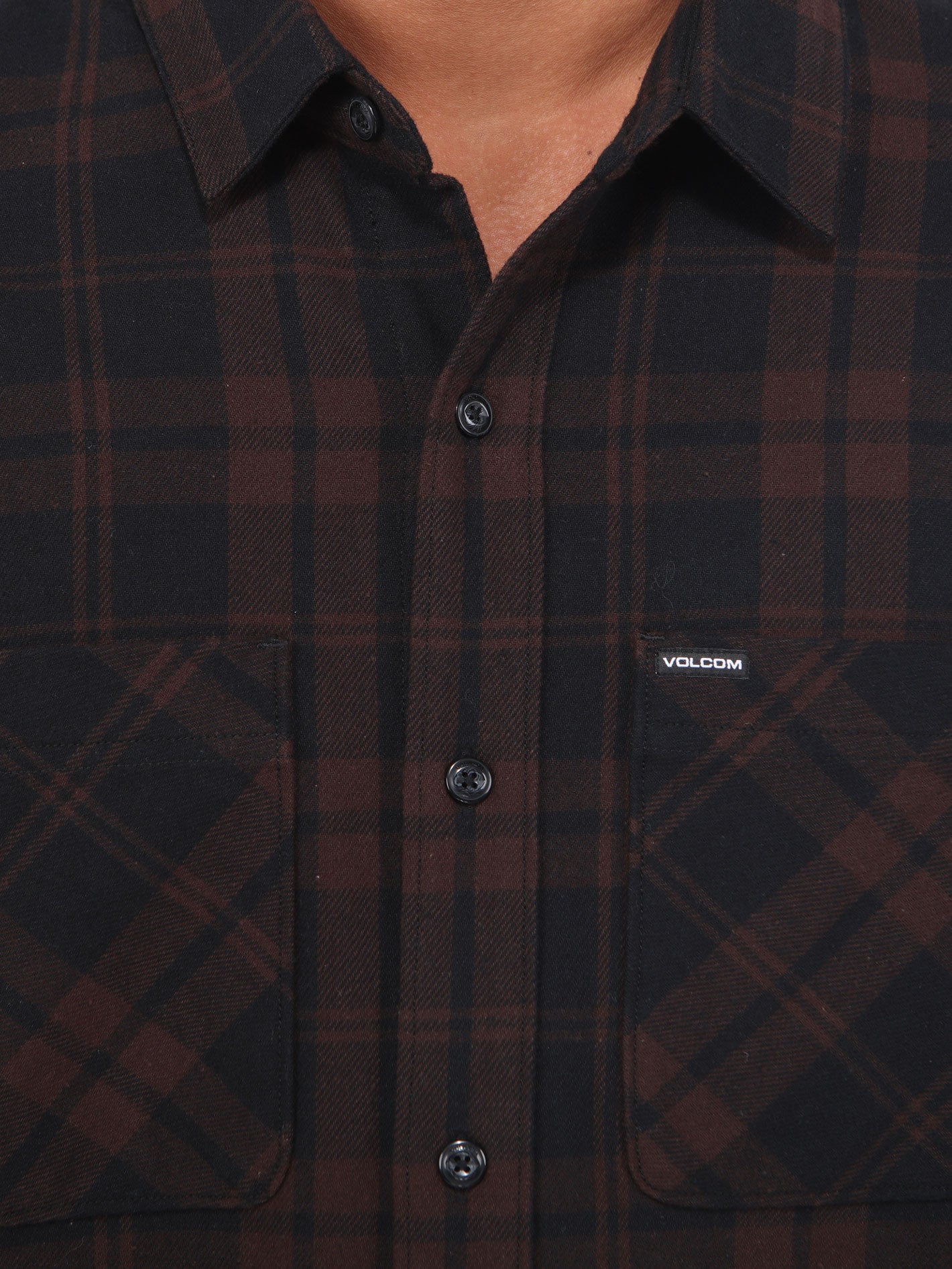 Volcom Hunkstone Long Sleeve Shirt - Cacao