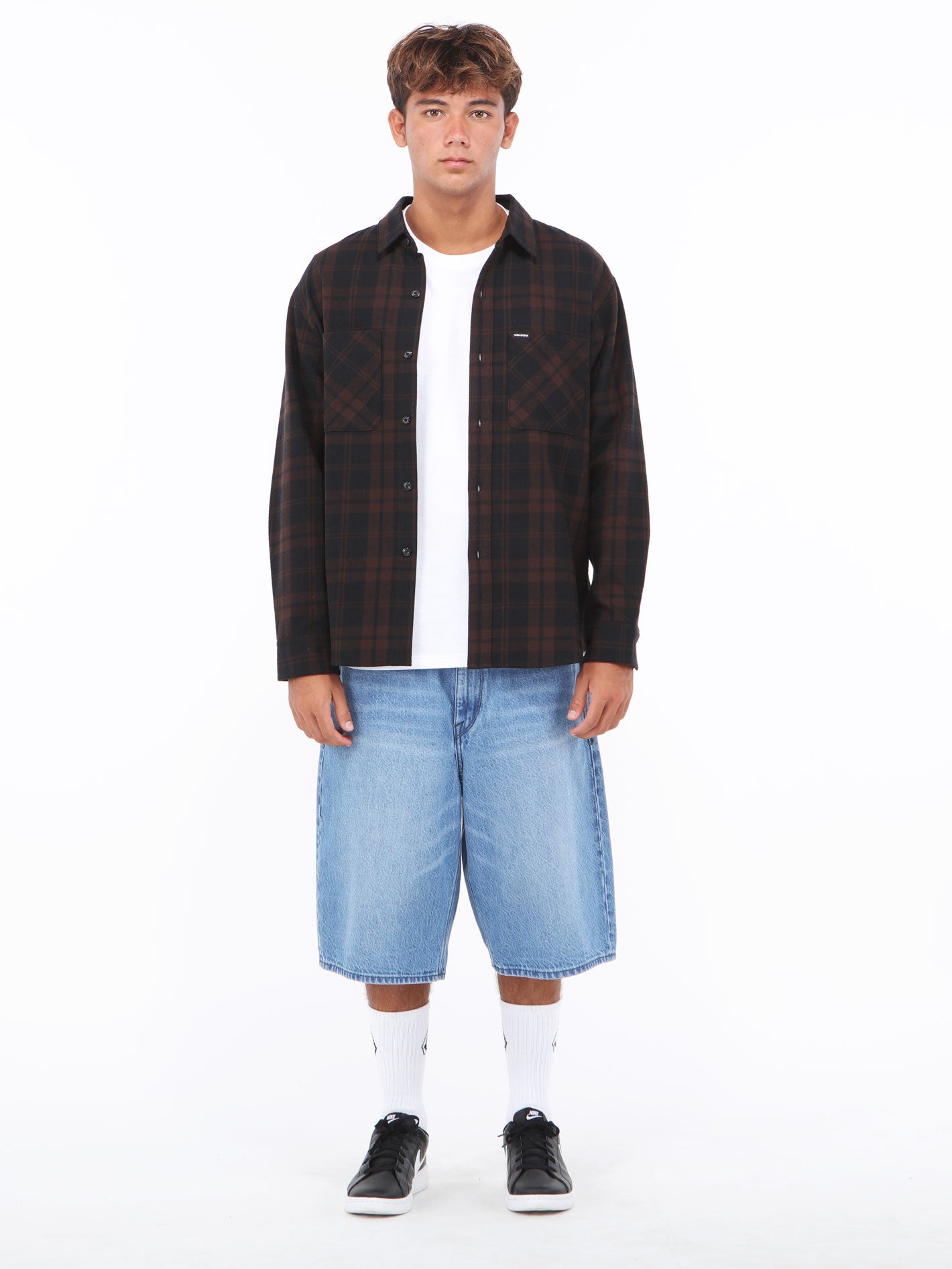 Volcom Hunkstone Long Sleeve Shirt - Cacao
