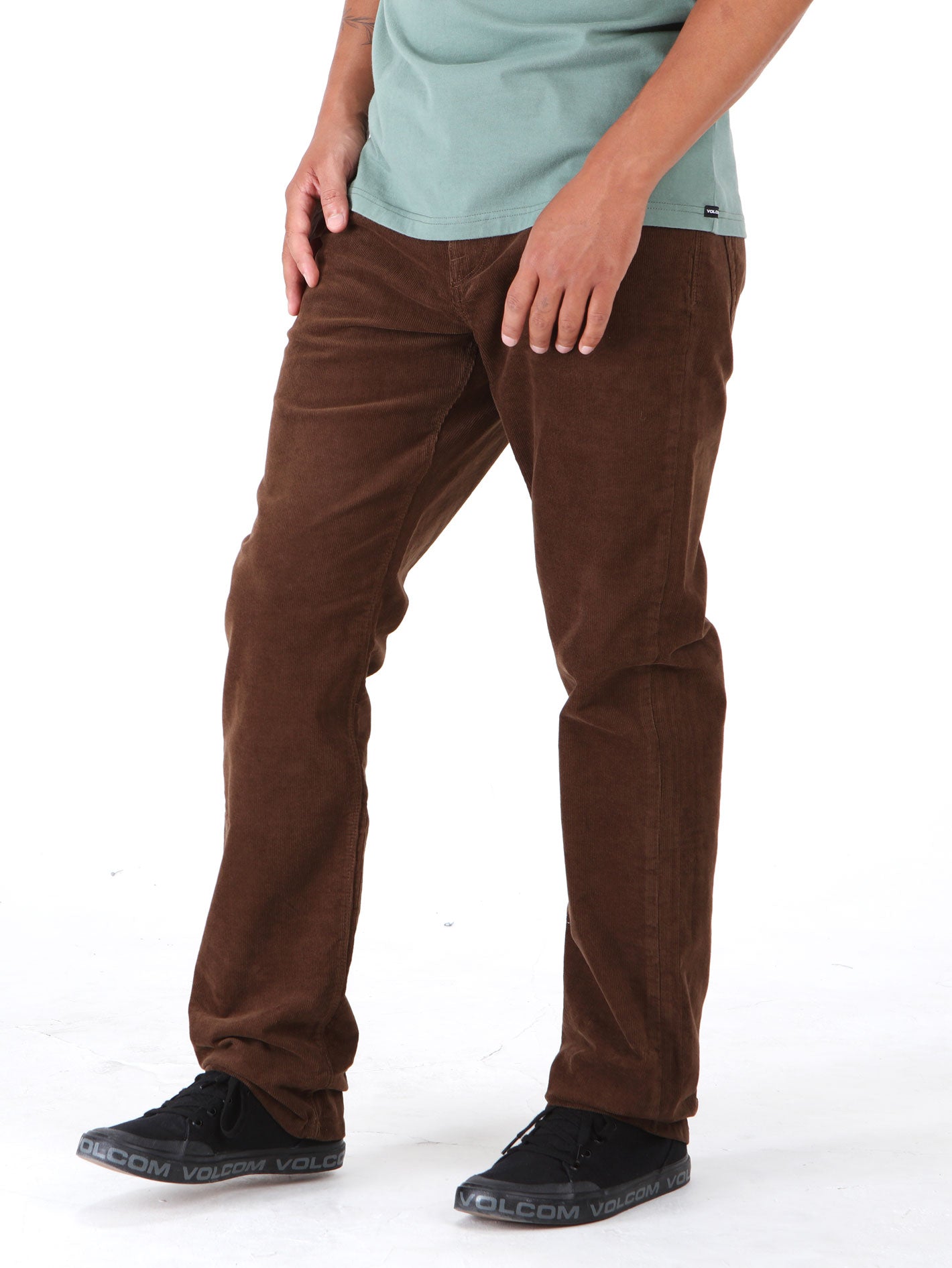 Volcom Solver 5 Pocket Cord Pant - Brown Stone
