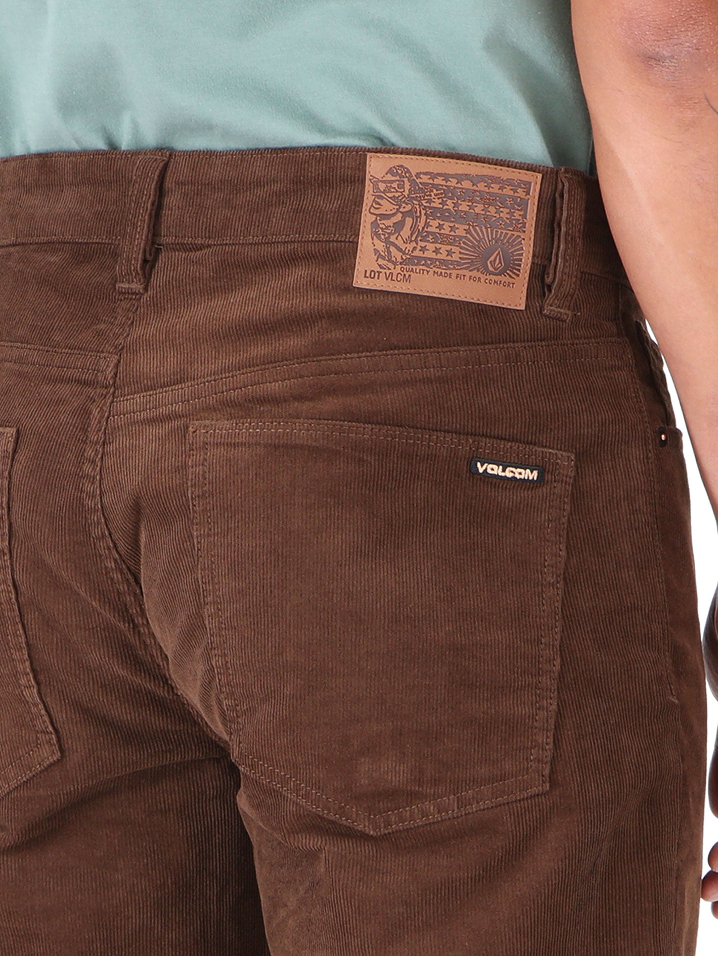 Volcom Solver 5 Pocket Cord Pant - Brown Stone