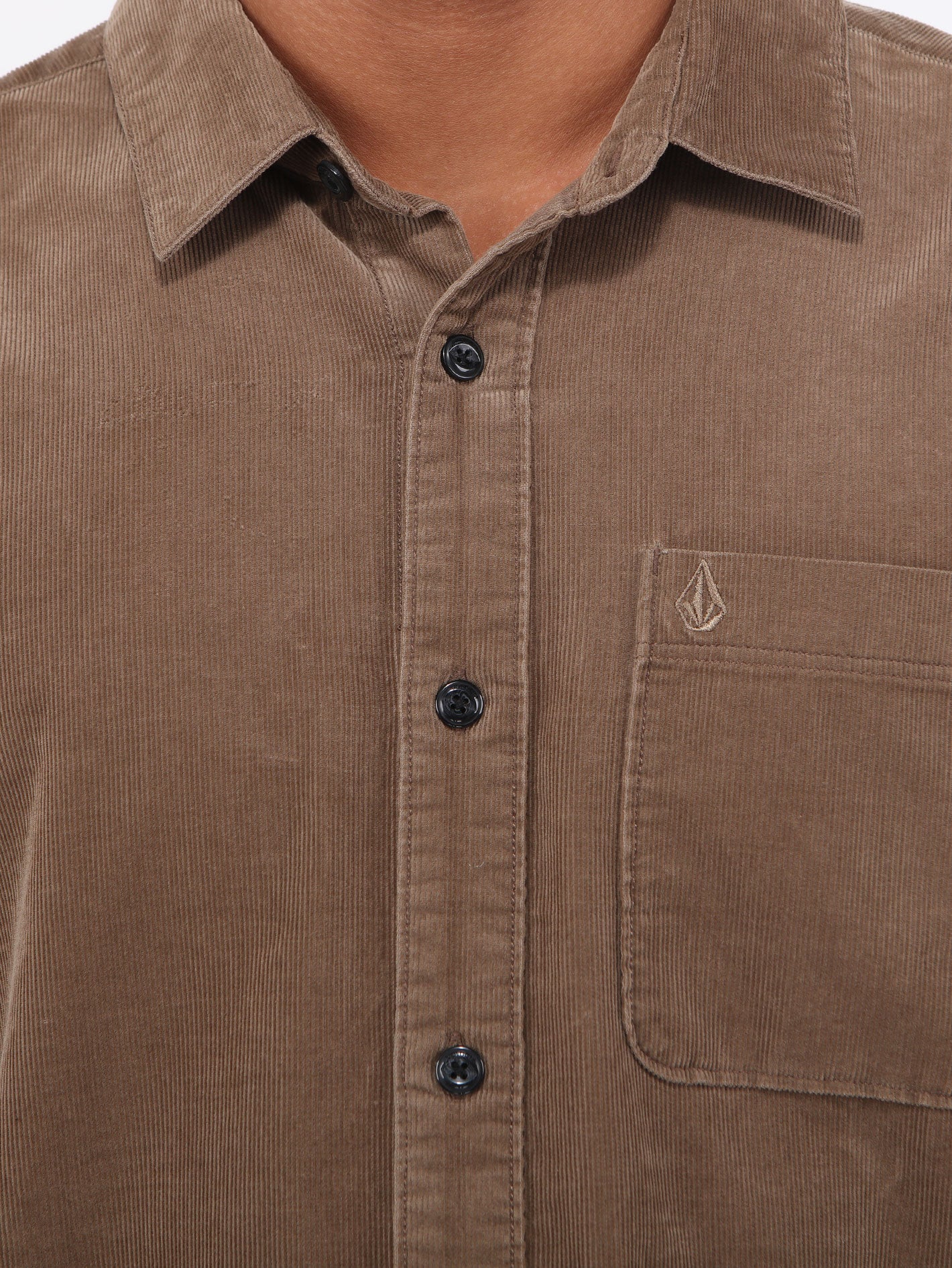 Volcom Zander Cord Long Sleeve Shirt - Earth