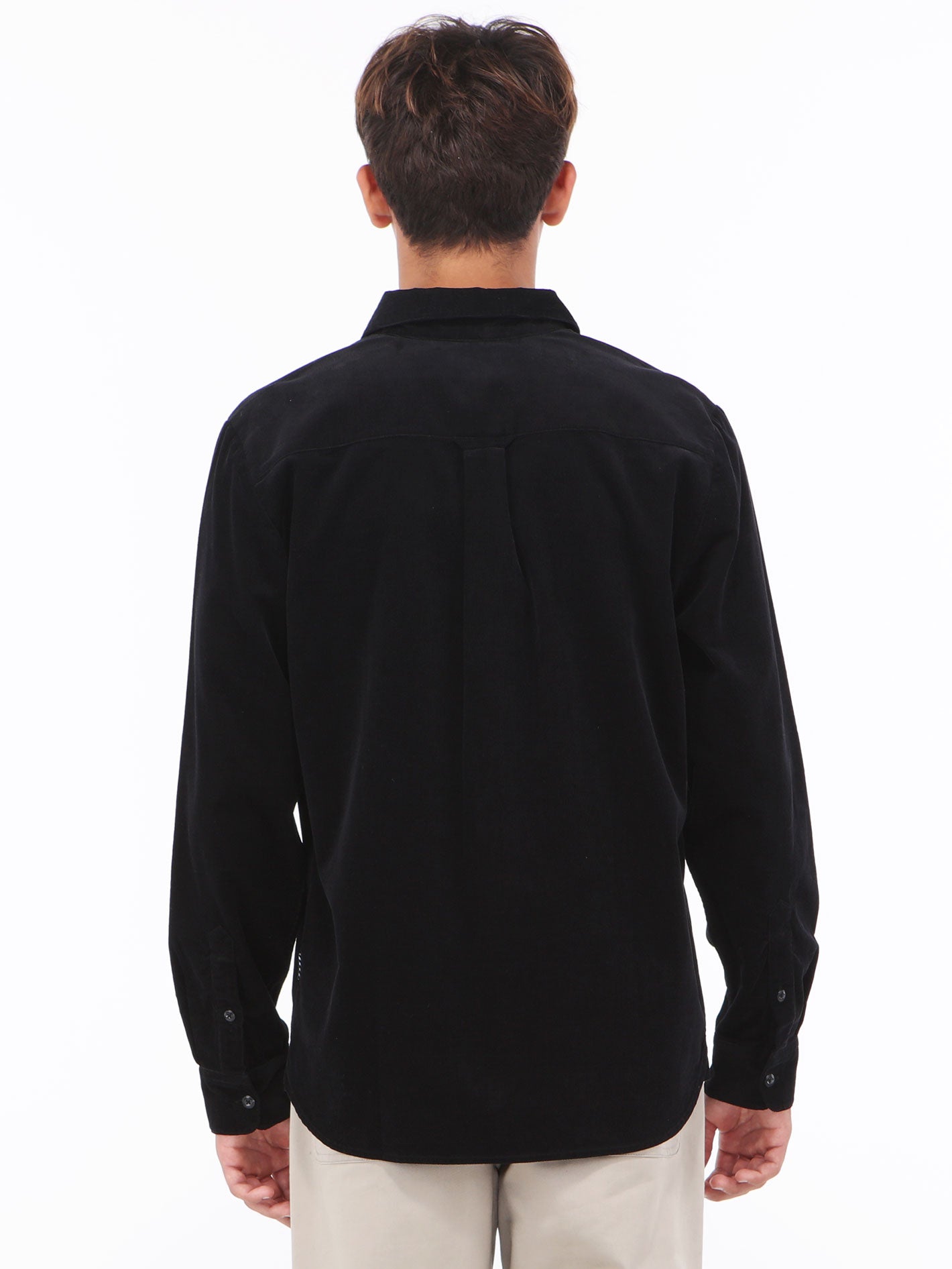 Volcom Zander Cord Long Sleeve Shirt - Black Combo