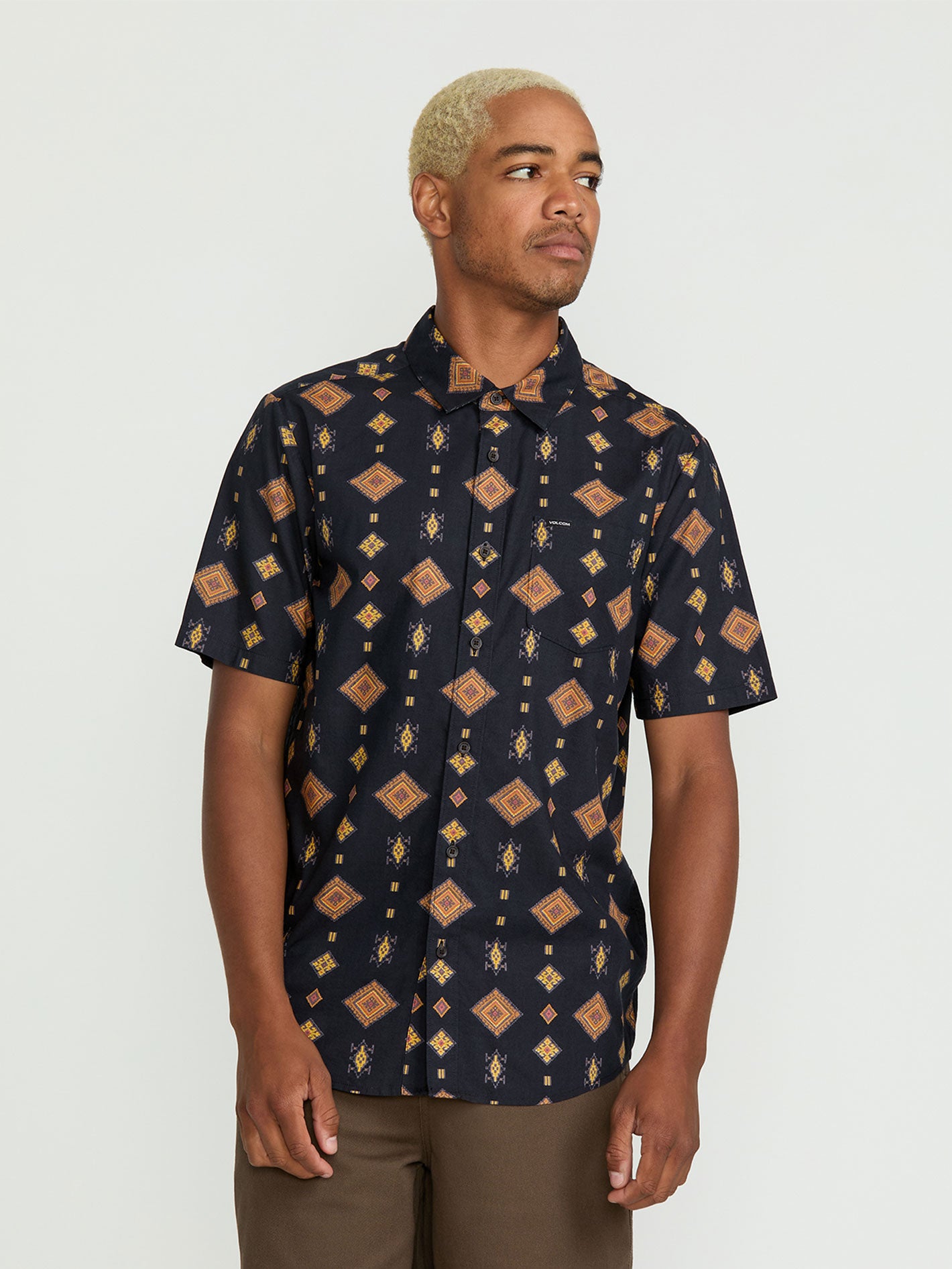 Volcom Dessert Dobby Short Sleeve Shirt - Black