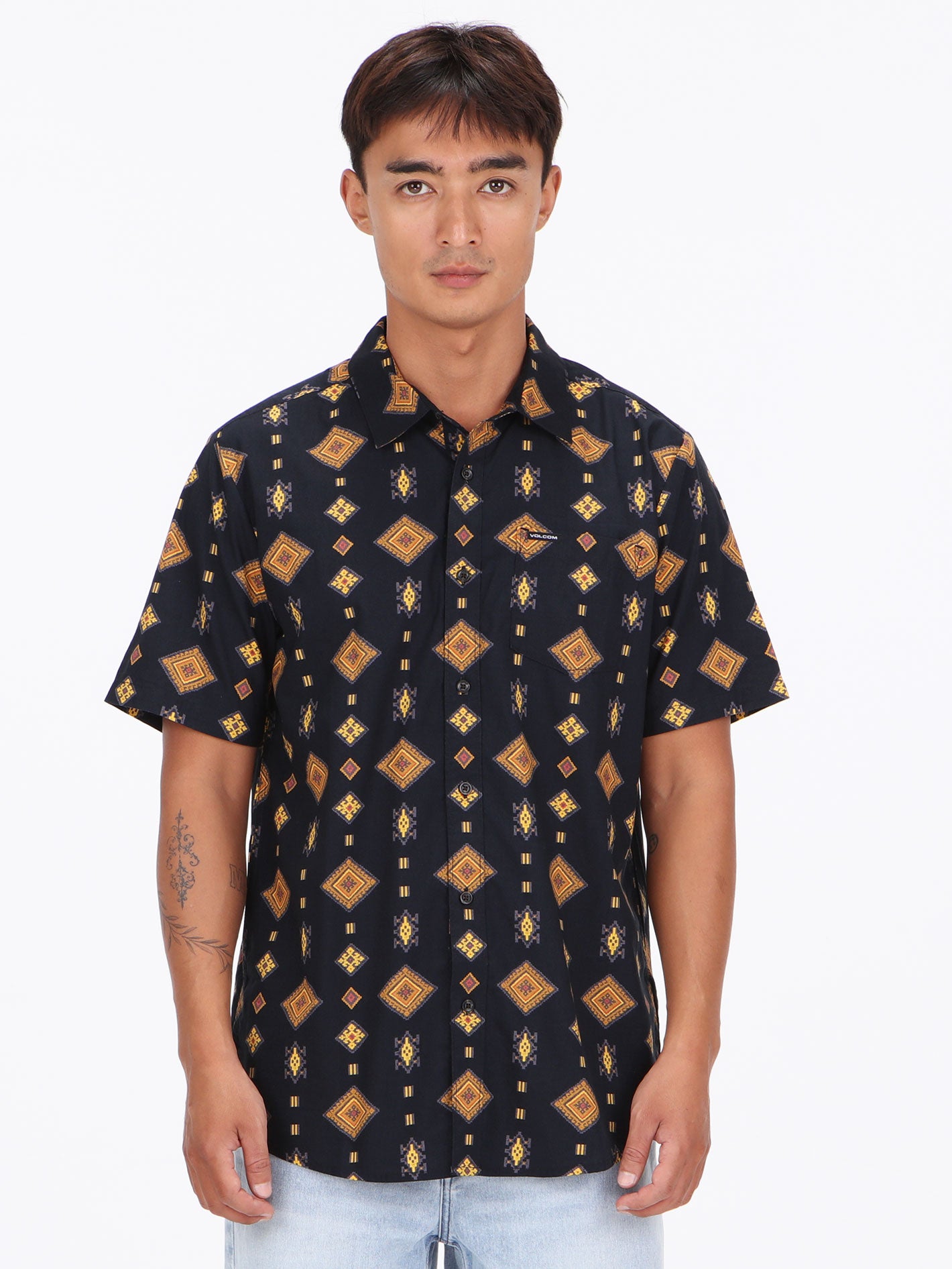 Volcom Dessert Dobby Short Sleeve Shirt - Black