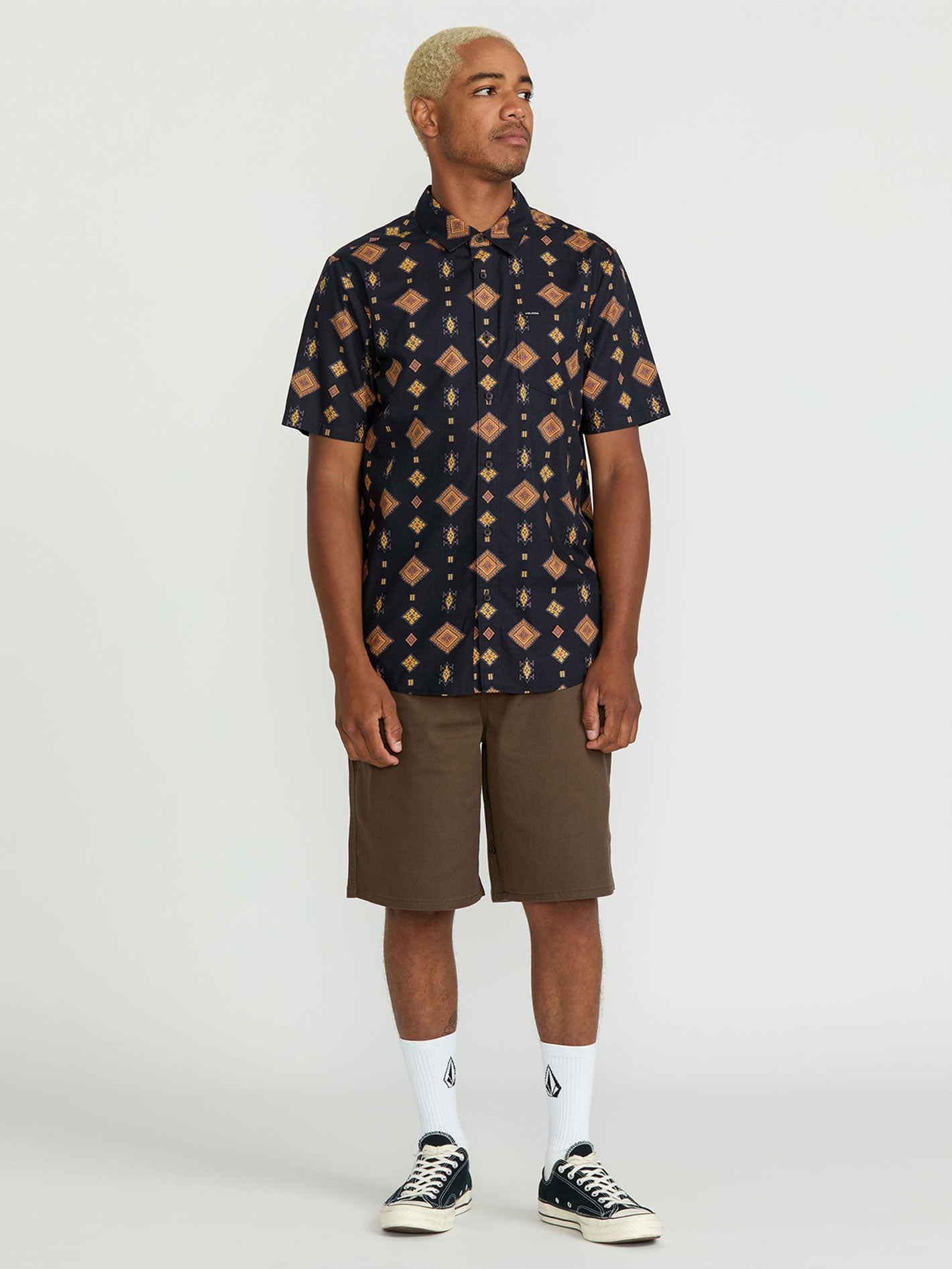Volcom Dessert Dobby Short Sleeve Shirt - Black
