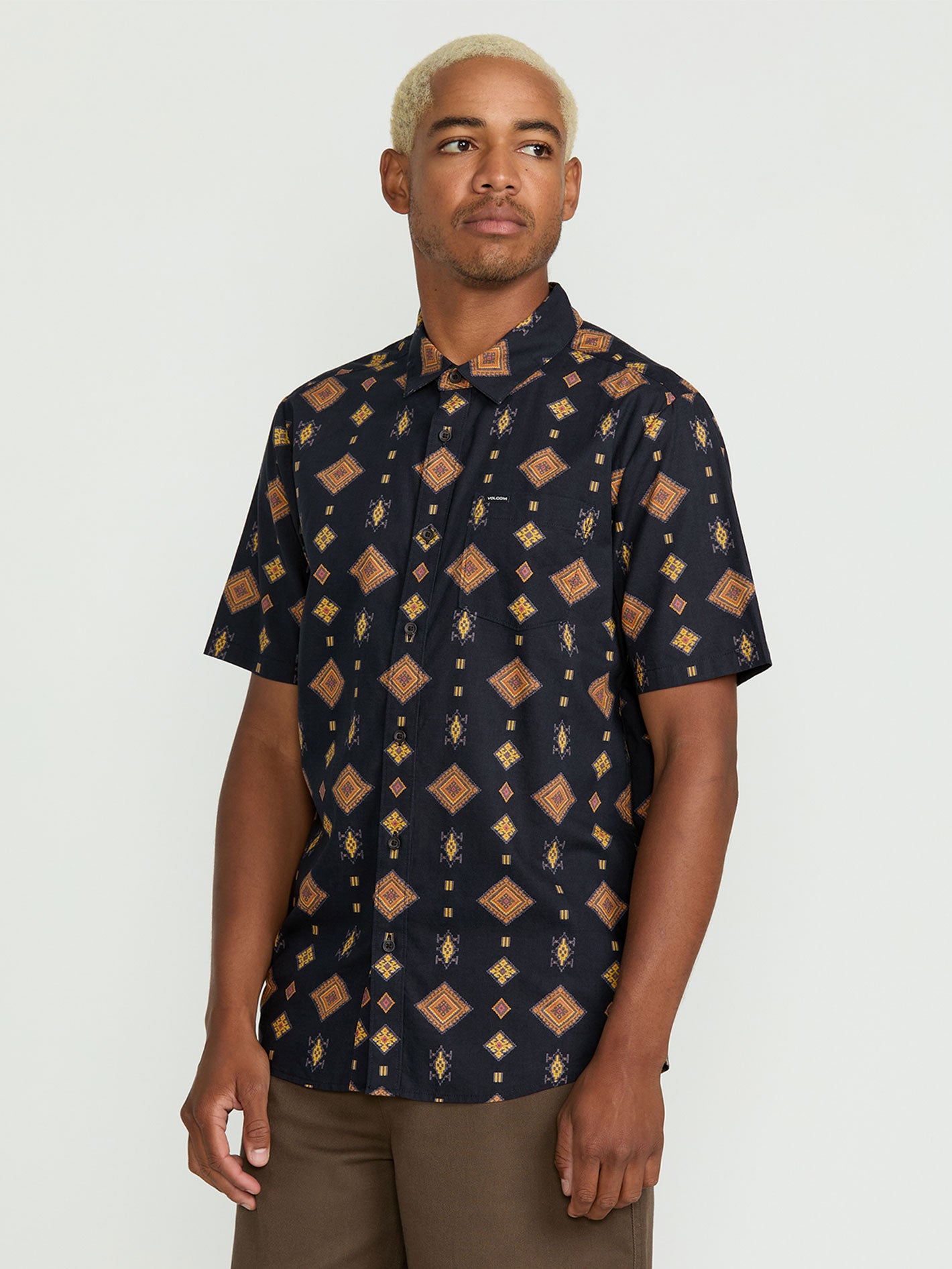 Volcom Dessert Dobby Short Sleeve Shirt - Black