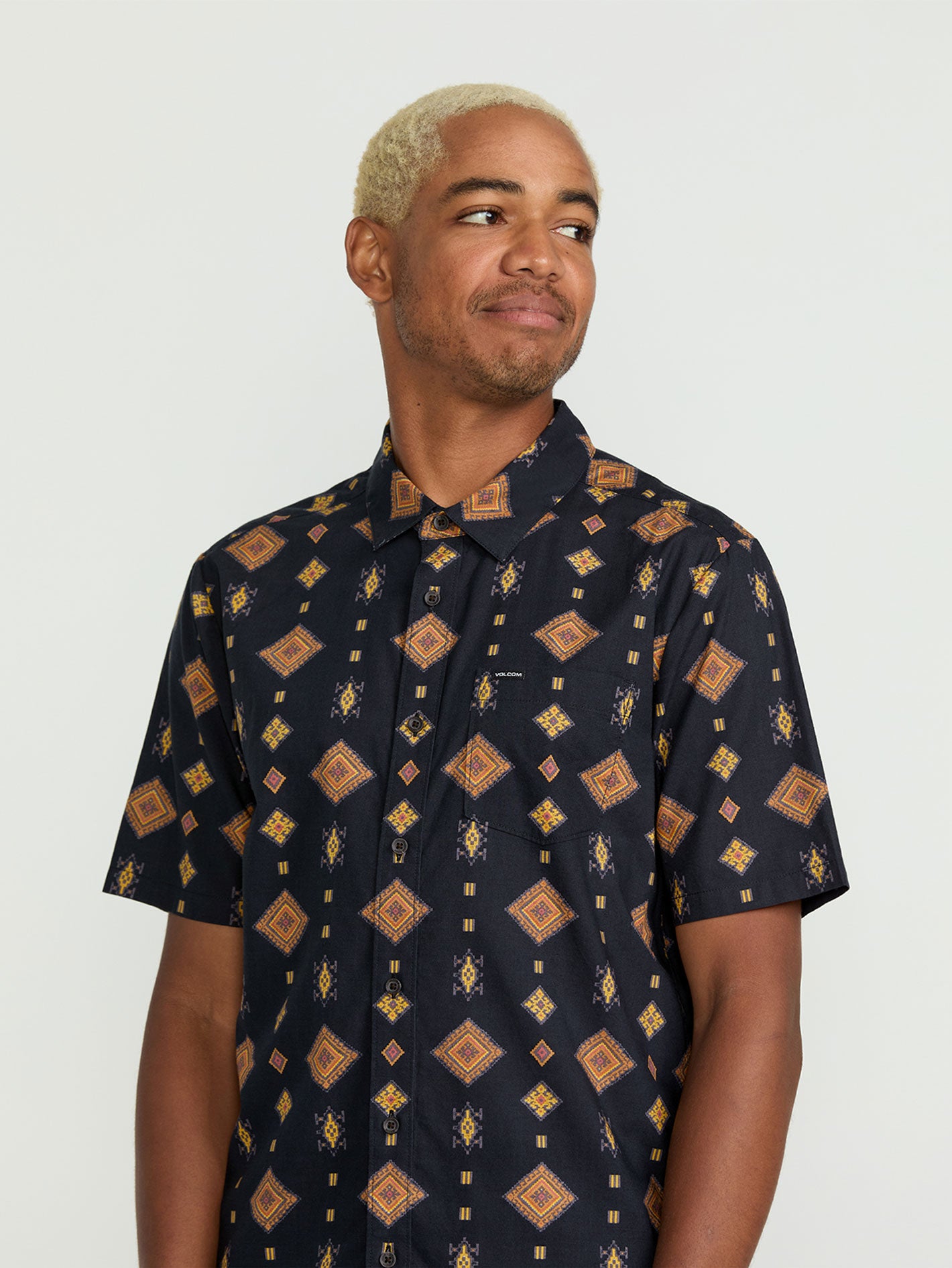 Volcom Dessert Dobby Short Sleeve Shirt - Black