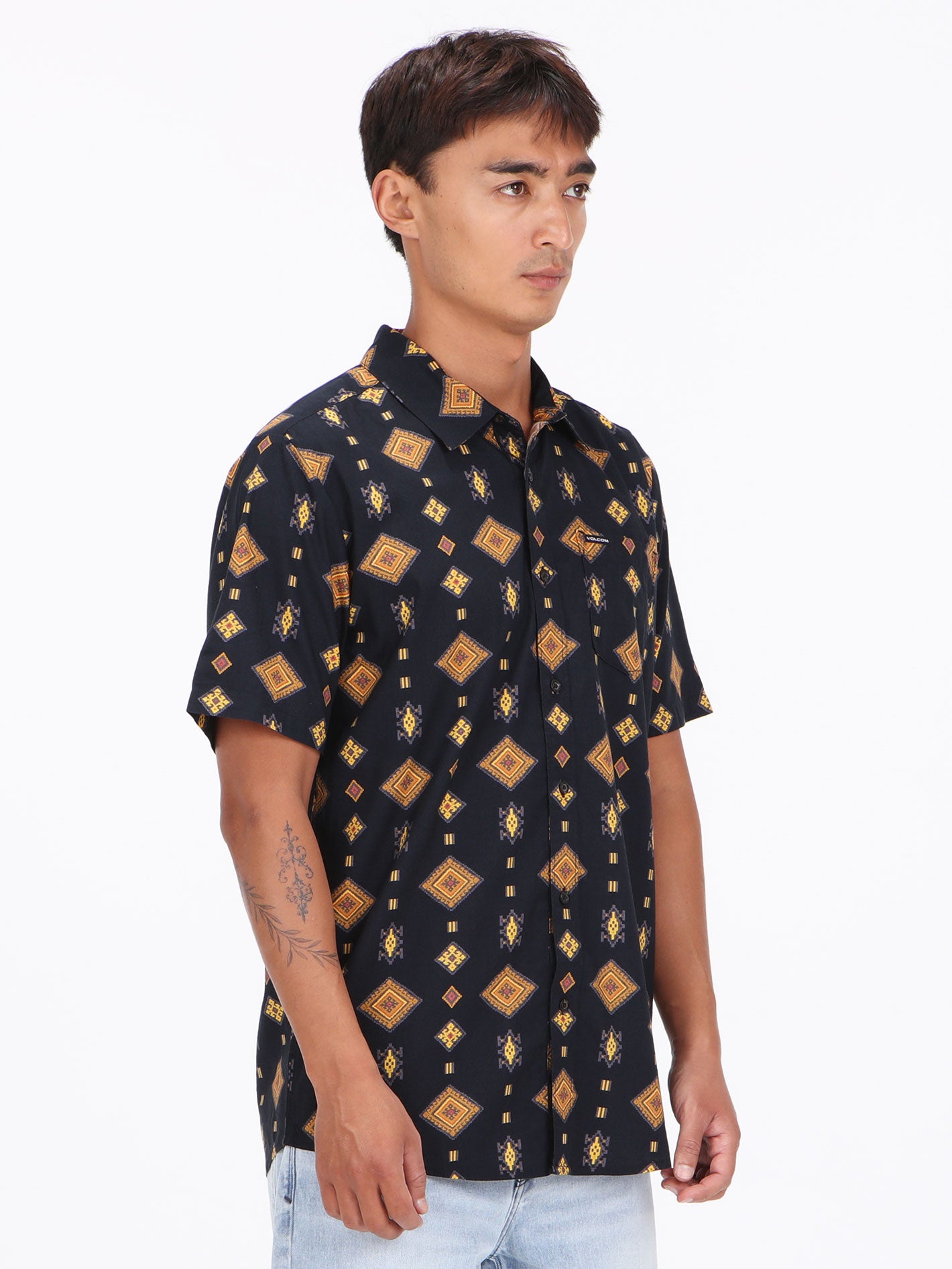 Volcom Dessert Dobby Short Sleeve Shirt - Black