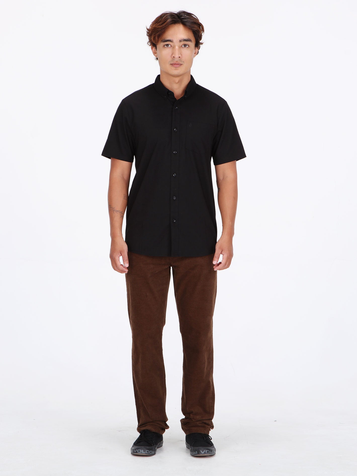 Volcom Everett Oxford Short Sleeve Shirt - Black
