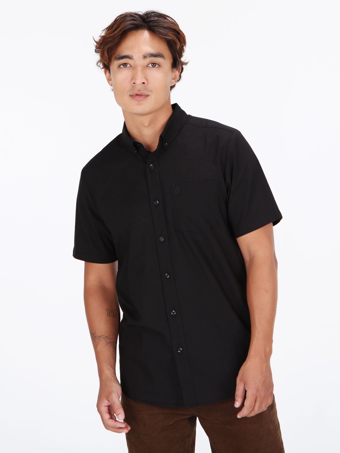 Volcom Everett Oxford Short Sleeve Shirt - Black