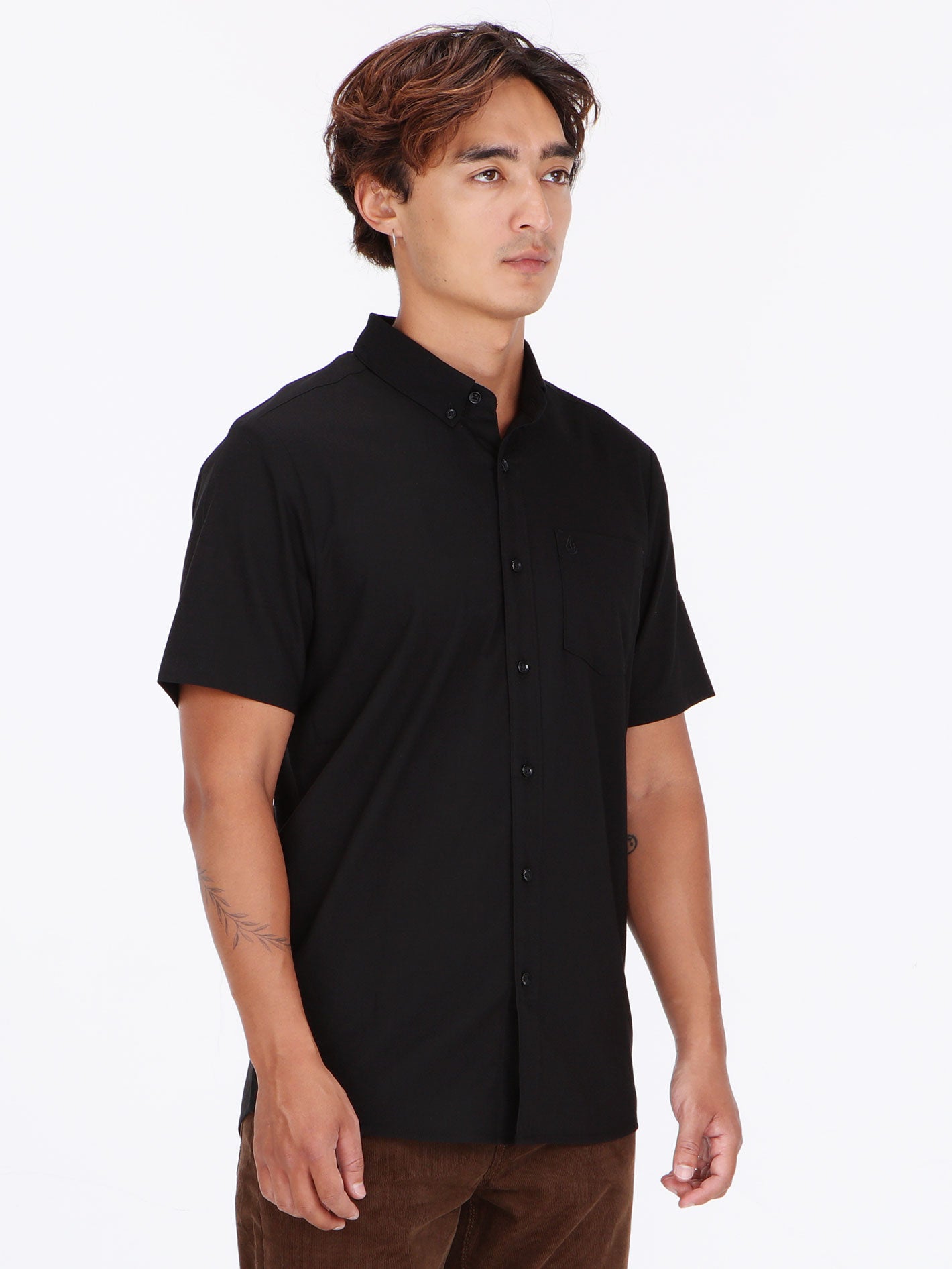 Volcom Everett Oxford Short Sleeve Shirt - Black