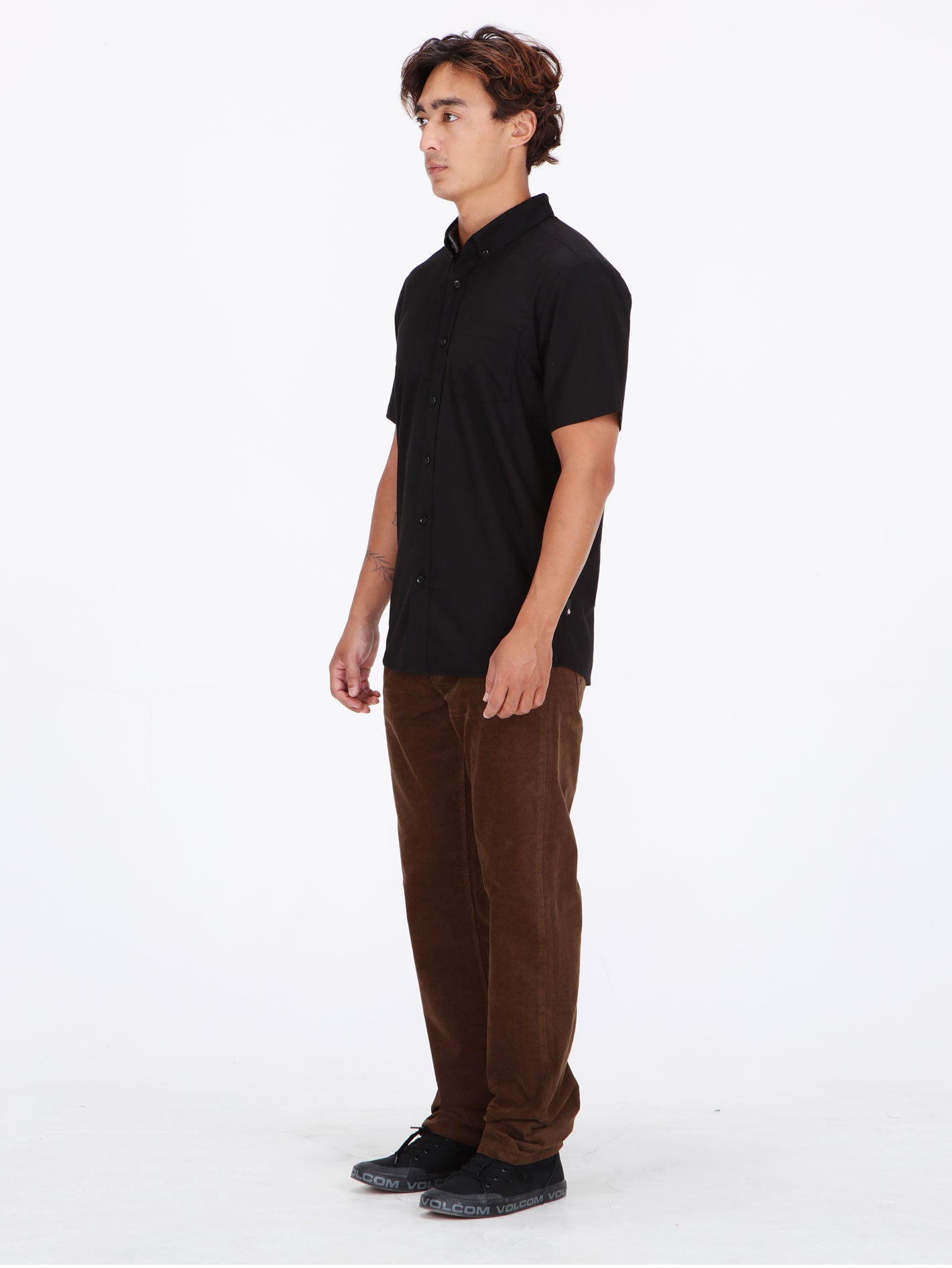 Volcom Everett Oxford Short Sleeve Shirt - Black