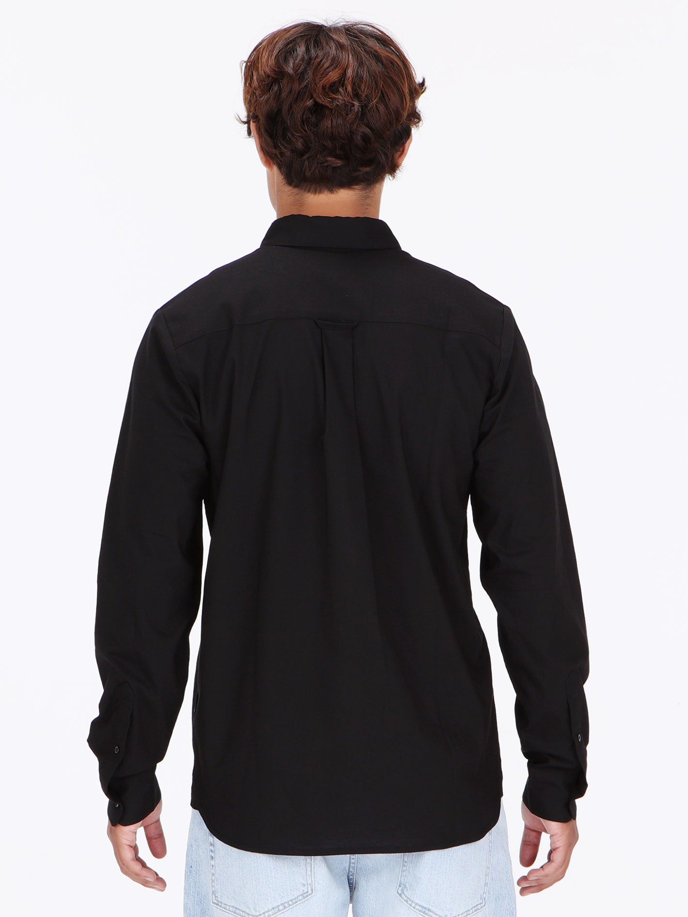 Volcom Oxford Stretch Long Sleeve Shirt - Black