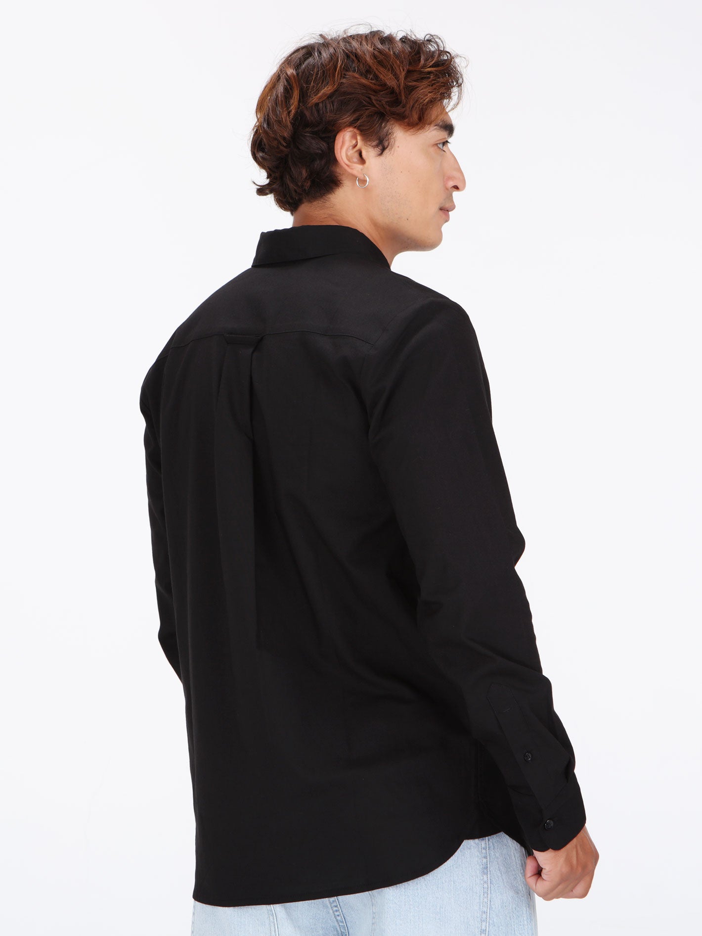 Volcom Oxford Stretch Long Sleeve Shirt - Black