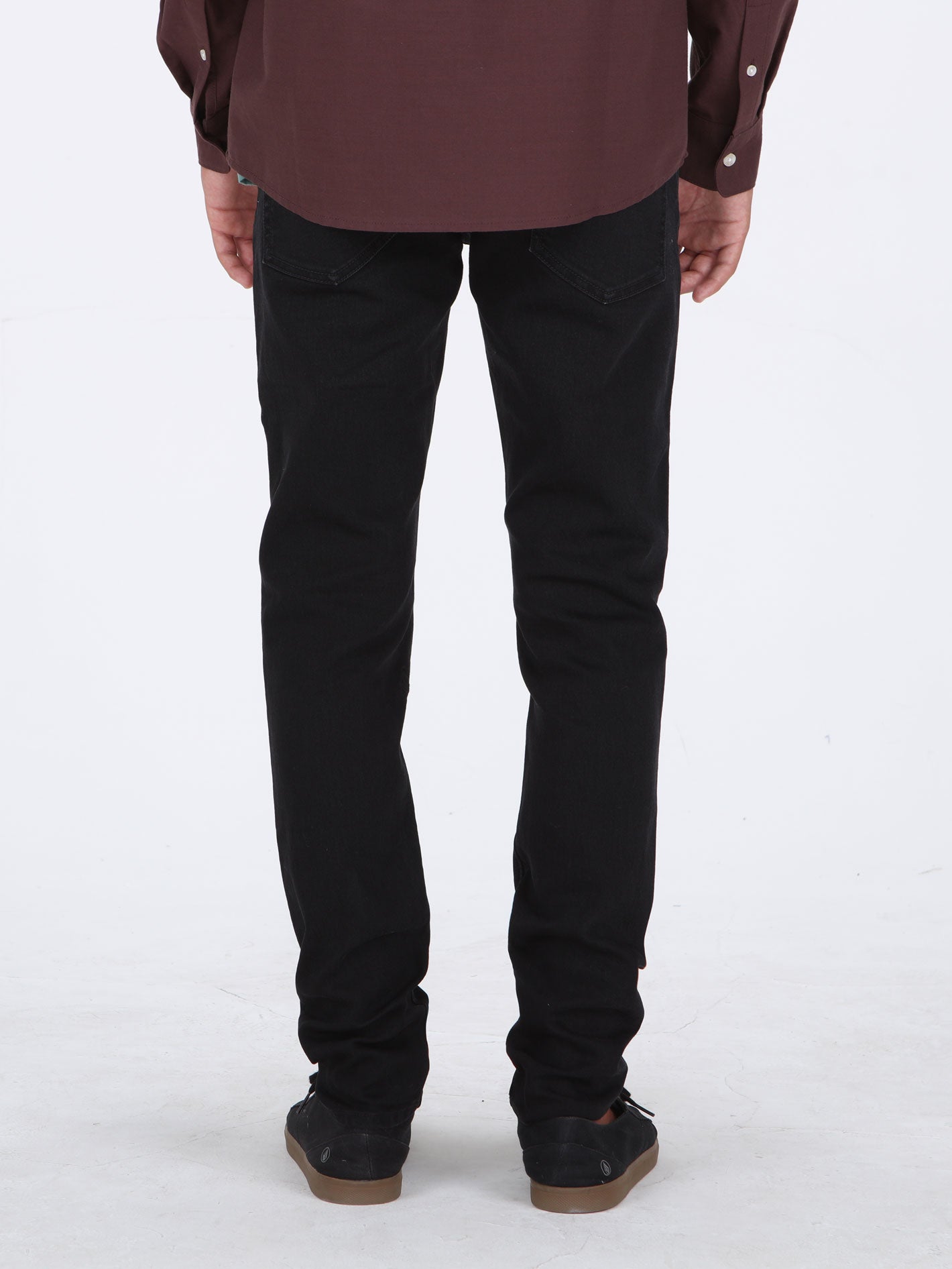 Volcom 2x4 Skinny Tapered Fit Jeans - Blackout