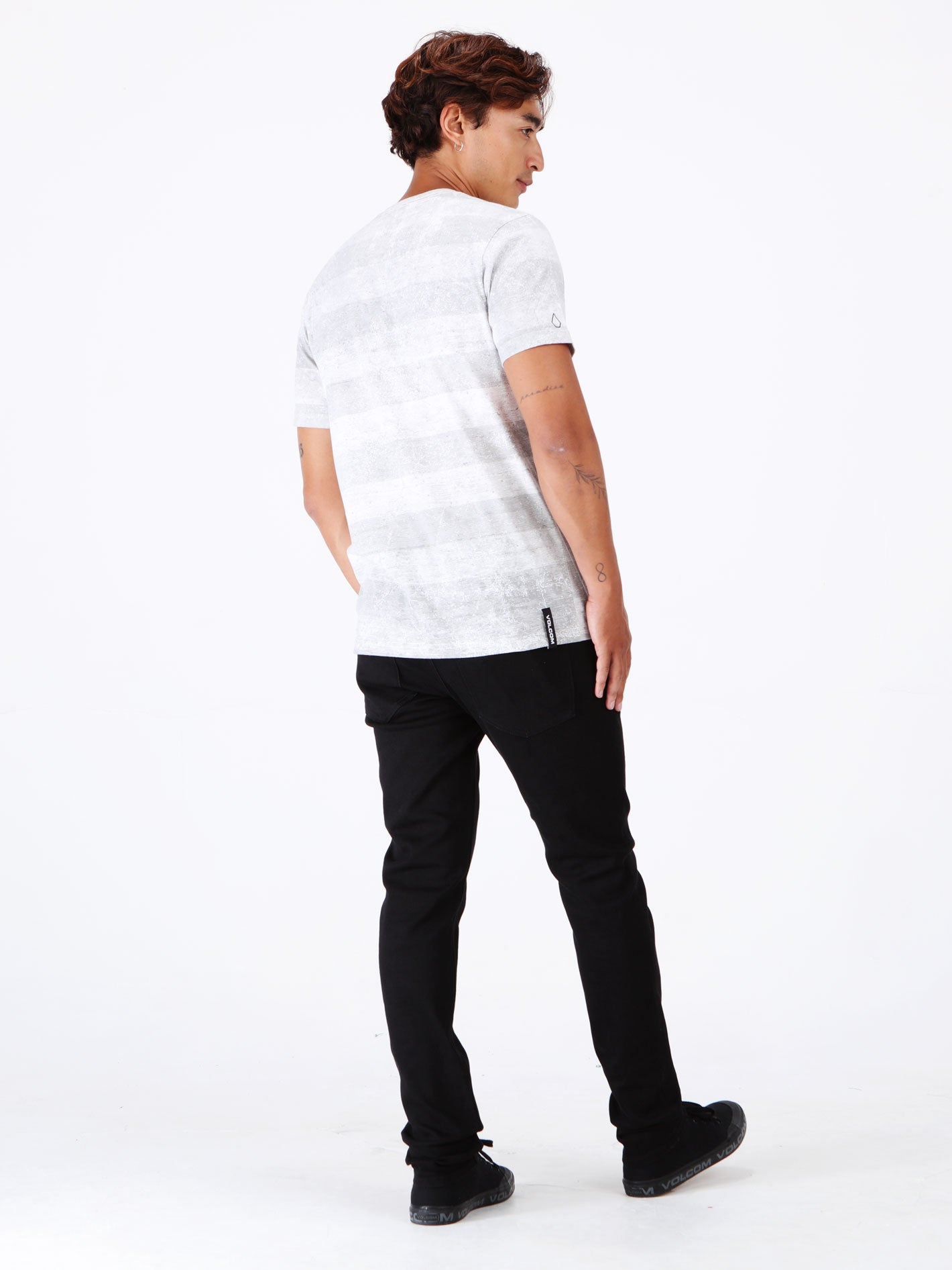 Volcom 2x4 Skinny Tapered Fit Jeans - Black On Black