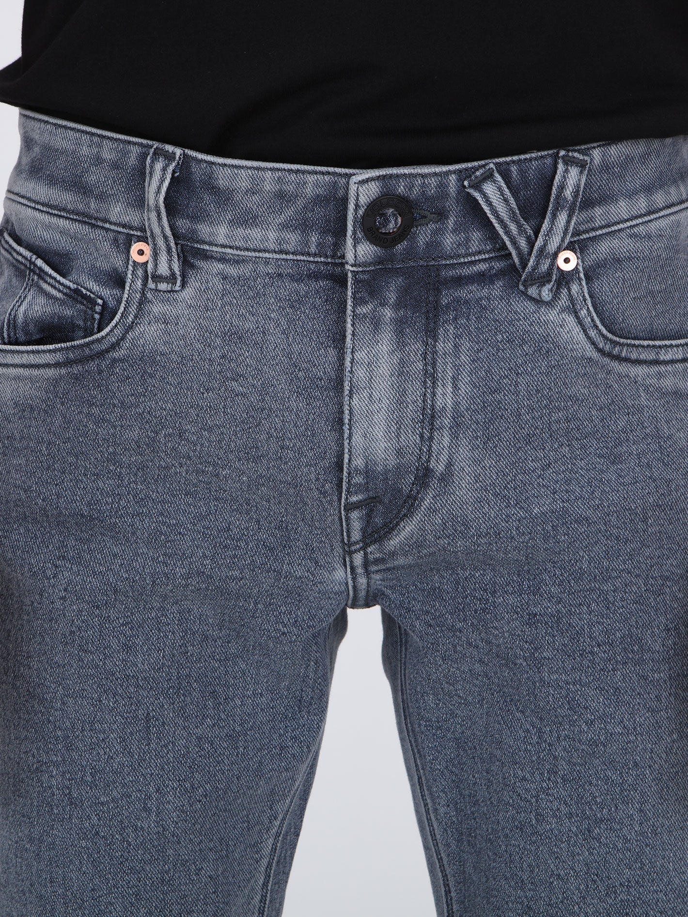 Volcom 2x4 Skinny Tapered Fit Jeans - Ash Blue