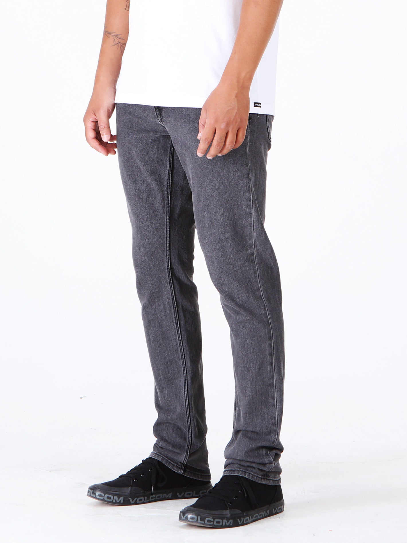 Volcom 2x4 Skinny Fit Jeans - Neutral Grey
