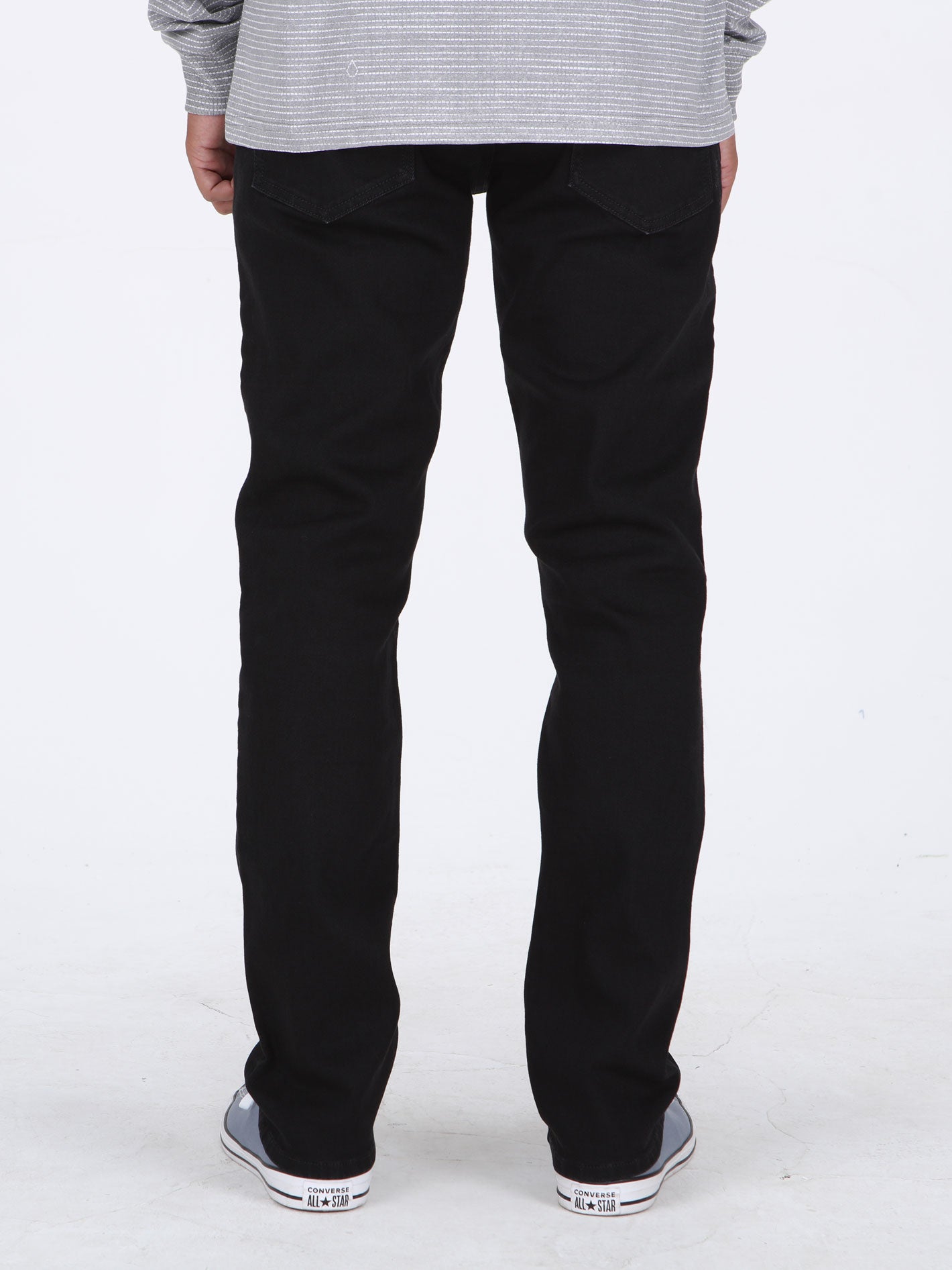 Volcom Vorta Slim Fit Jeans - Black On Black