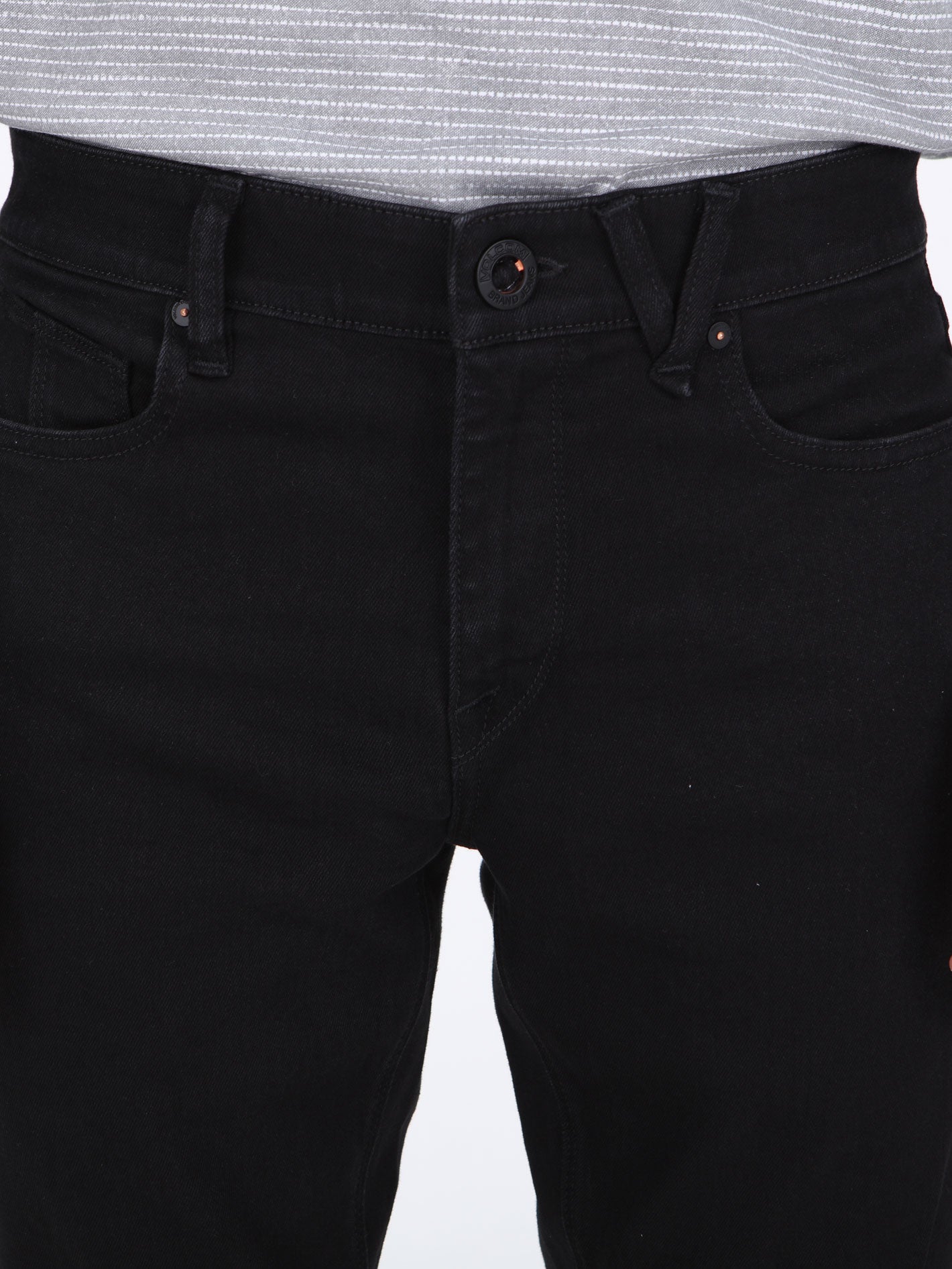 Volcom Vorta Slim Fit Jeans - Black On Black