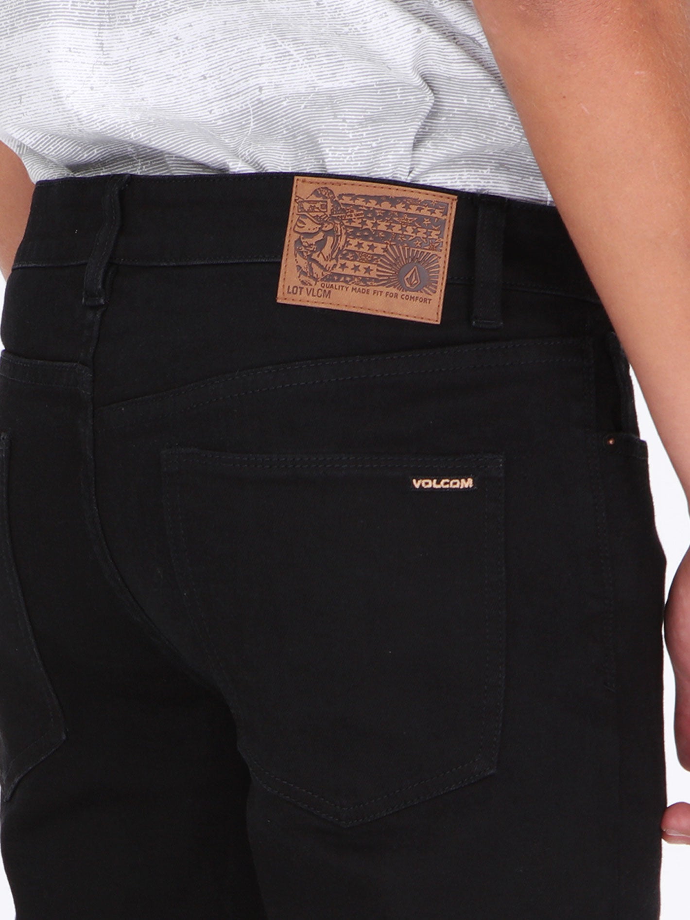 Volcom Vorta Slim Fit Jeans - Black On Black