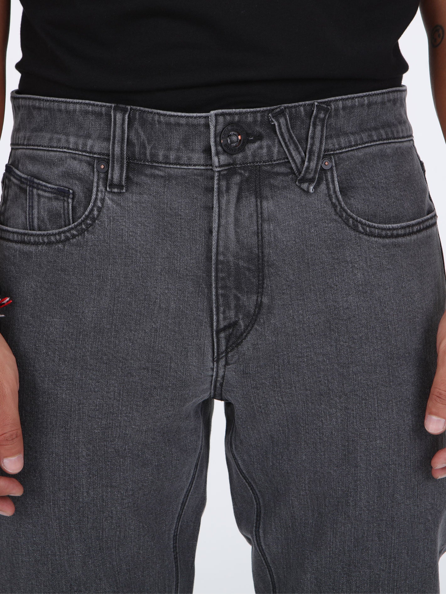 Volcom Vorta Slim Fit Jeans - Neutral Grey