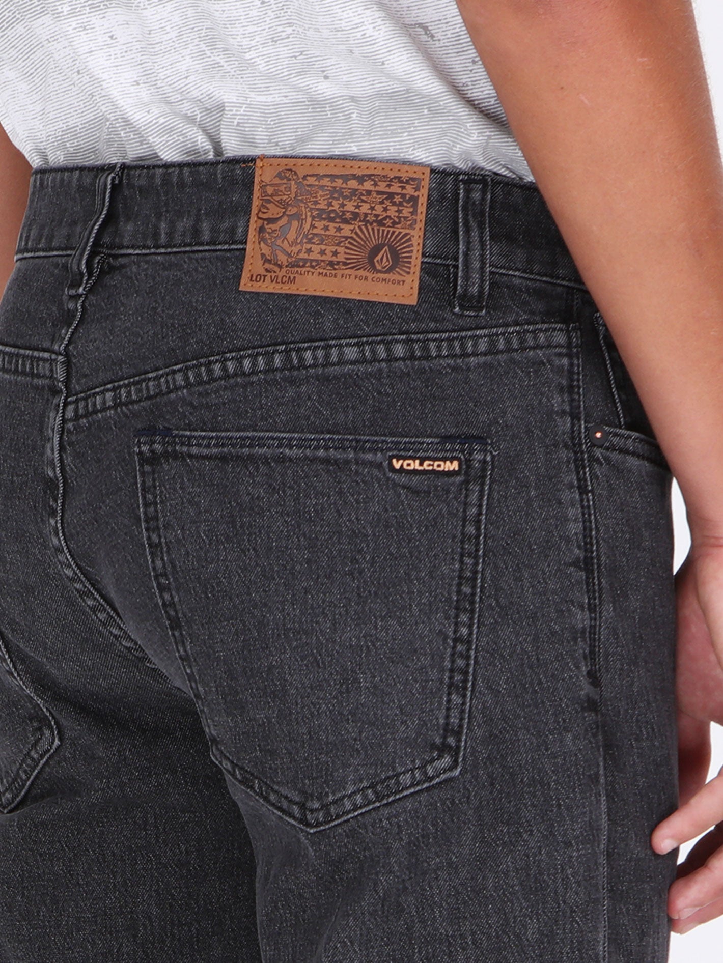 Volcom Vorta Slim Fit Jeans - Stoney Black