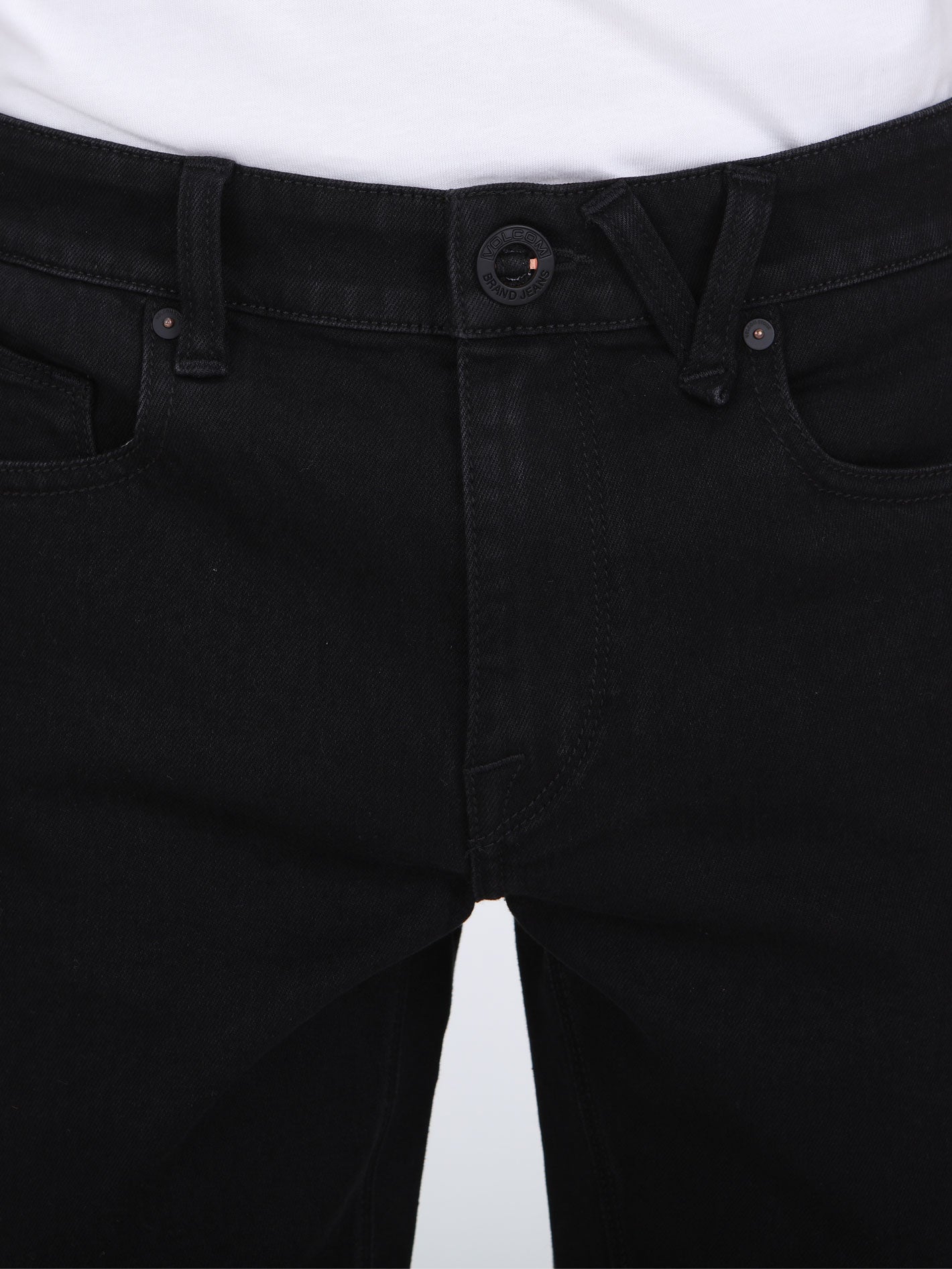 Volcom Solver Modern Tapered Fit Jeans - Blackout
